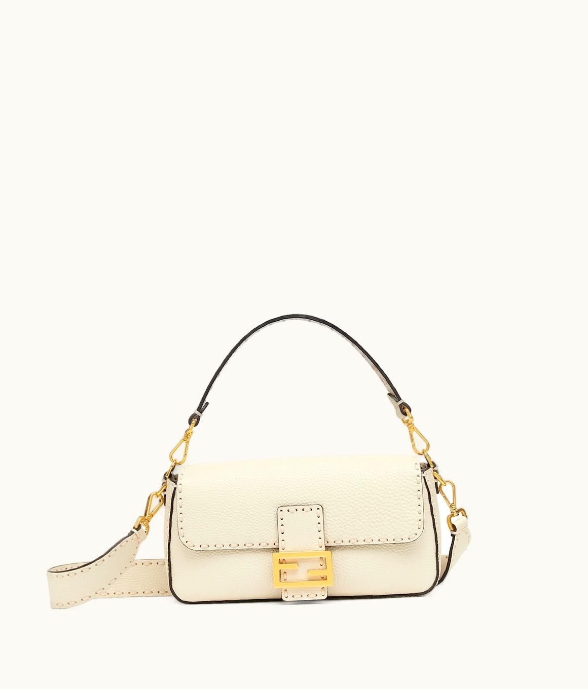 Fendi Fendi Baguette - Camellia Selleria Bag With Oversize Topstitching