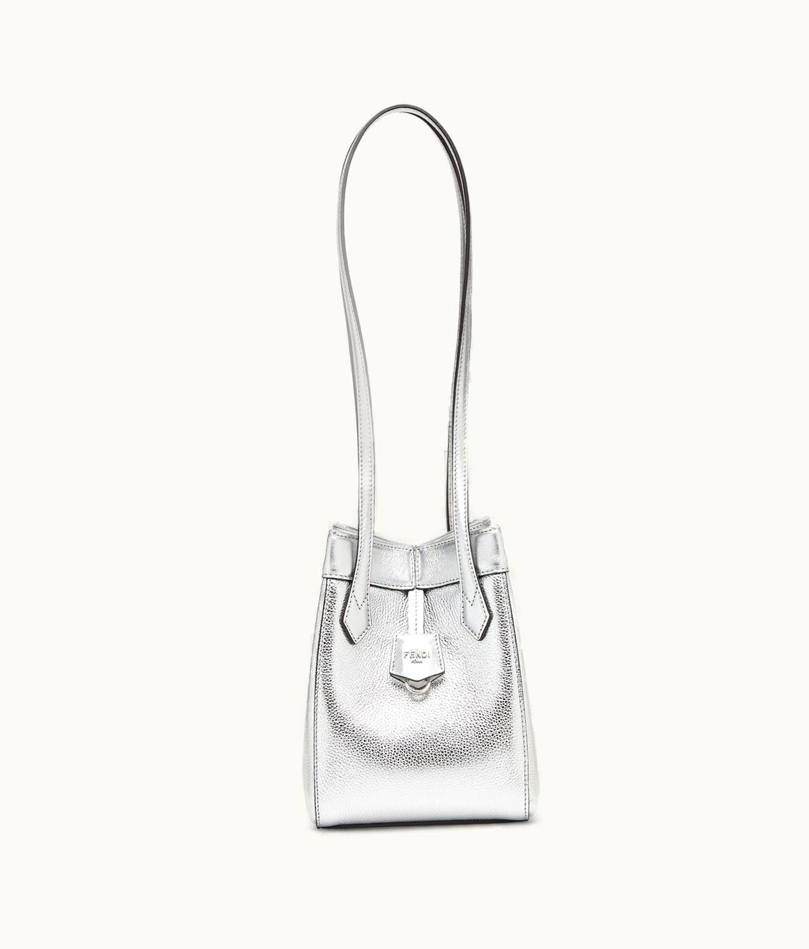 Fendi Fendi Origami Mini - Silver Leather Mini Bag That Can Be Transformed