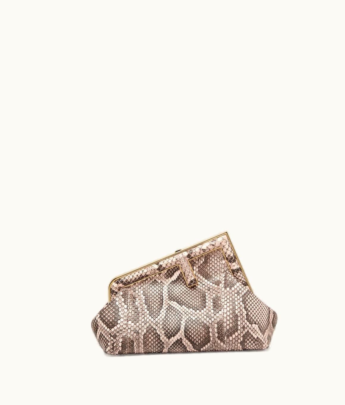 Fendi Fendi First Small - Pink Python Leather Bag