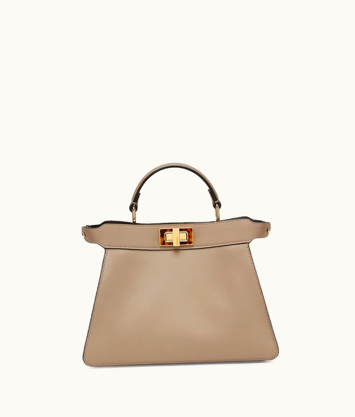 Fendi Fendi Peekaboo Iseeu Small - Dove Gray Leather Bag