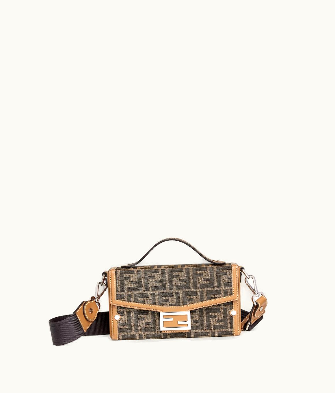 Fendi Fendi Soft Trunk Baguette - FF Jacquard Fabric Bag