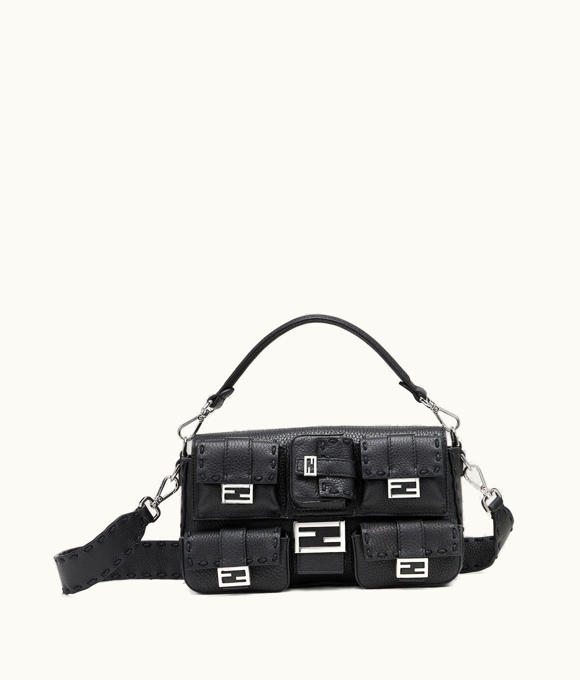 Fendi Fendi Multipocket Baguette - Black Selleria Bag