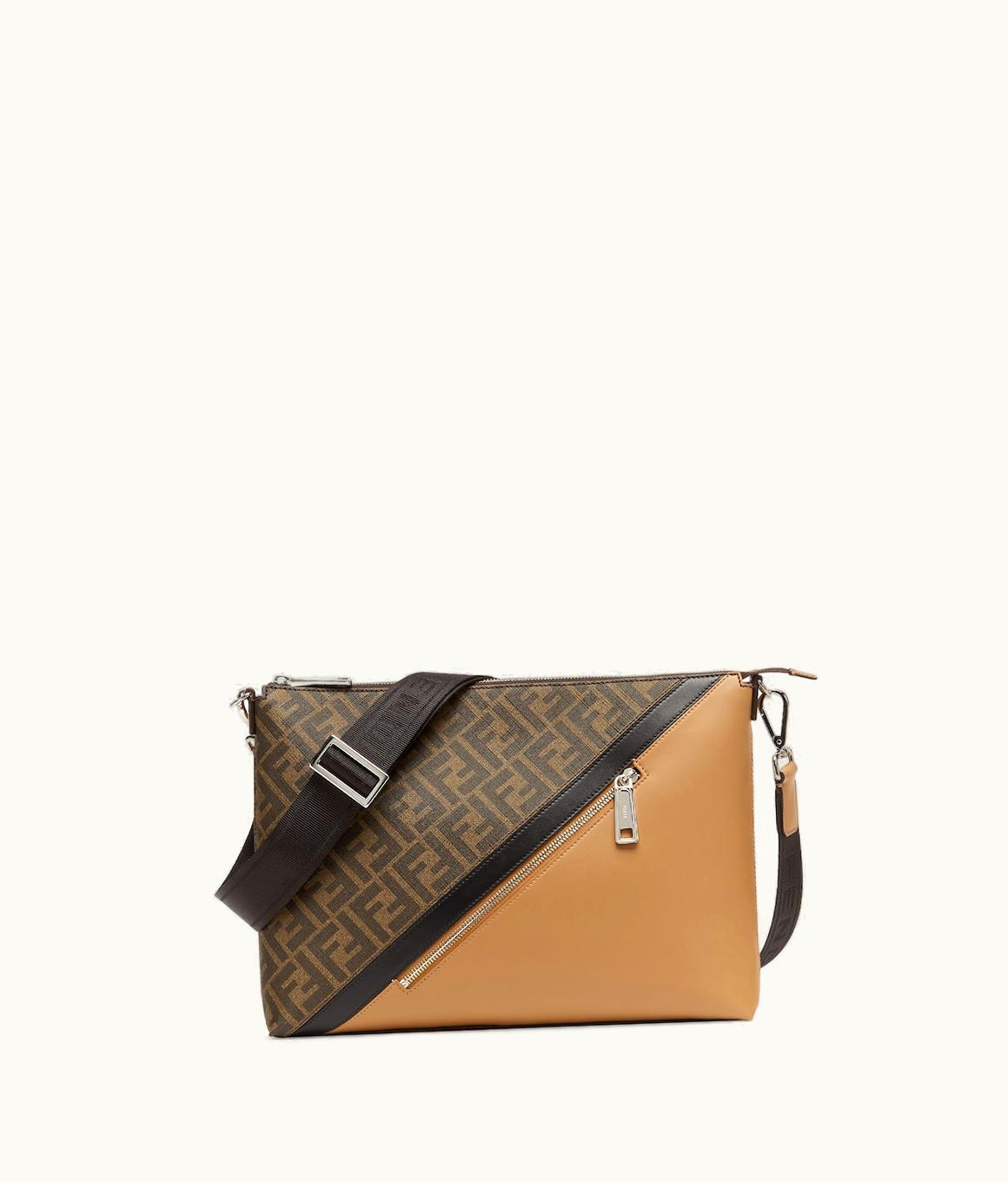 Fendi Fendi Diagonal Messenger - Brown FF Canvas Bag