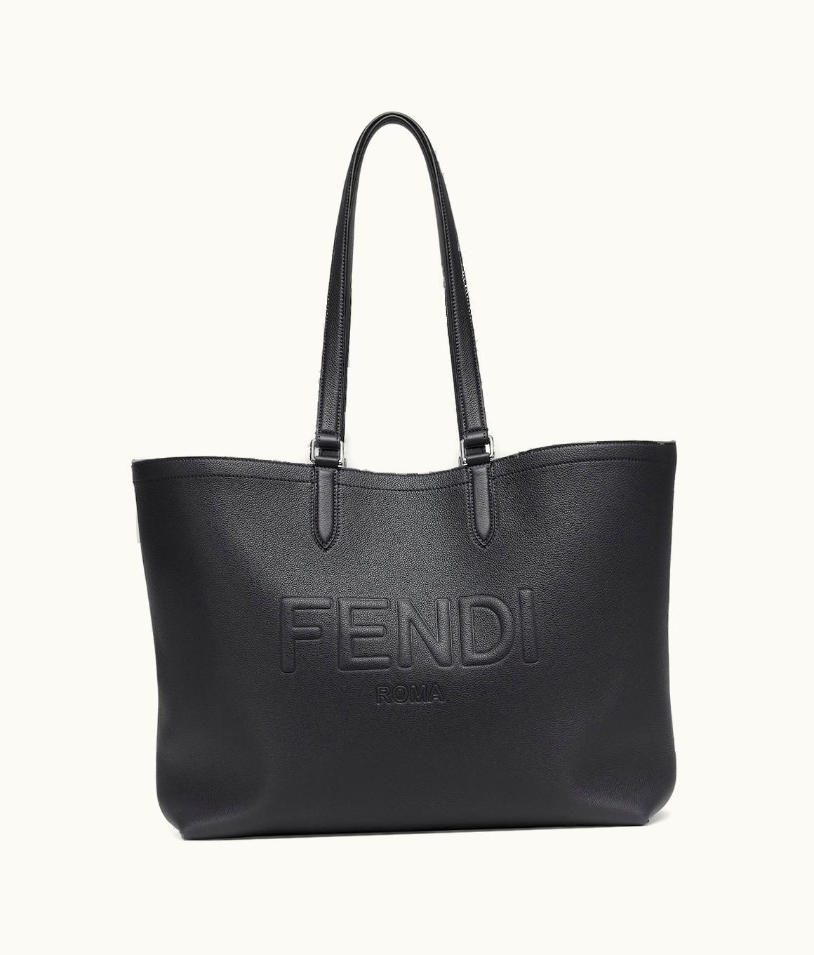 Fendi Fendi Roma Leather Shopper - Black Leather Bag