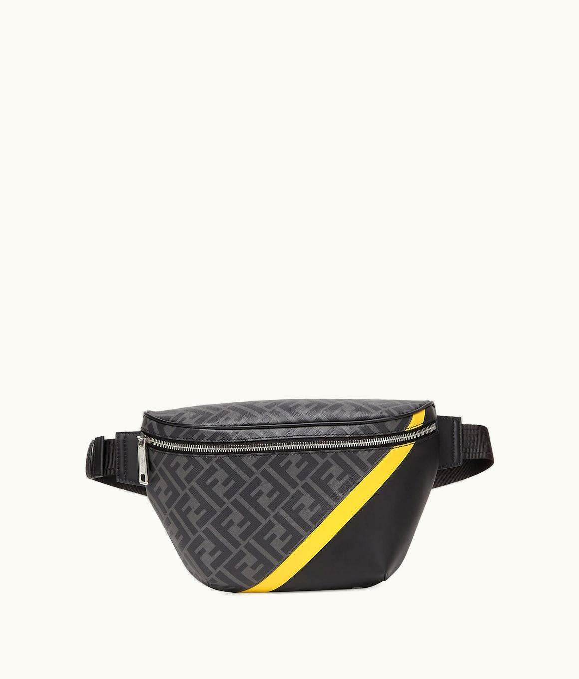 Fendi Fendi Diagonal Belt Bag - Gray Fabric Belt Bag