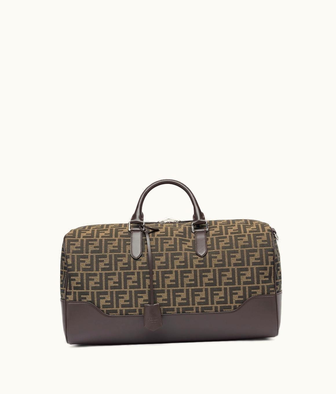 Fendi Fendi Medium Duffle - FF Jacquard Fabric Large Bag Luxury Travel Duffle Black