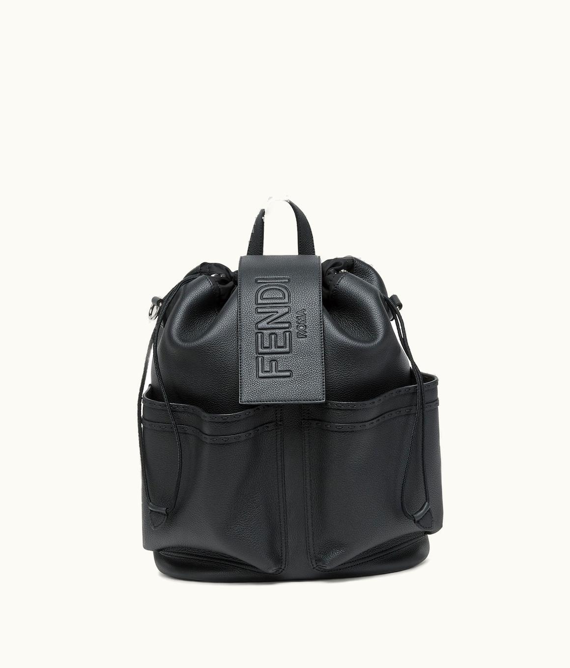 Fendi Fendi Strike Medium - Black Leather Backpack