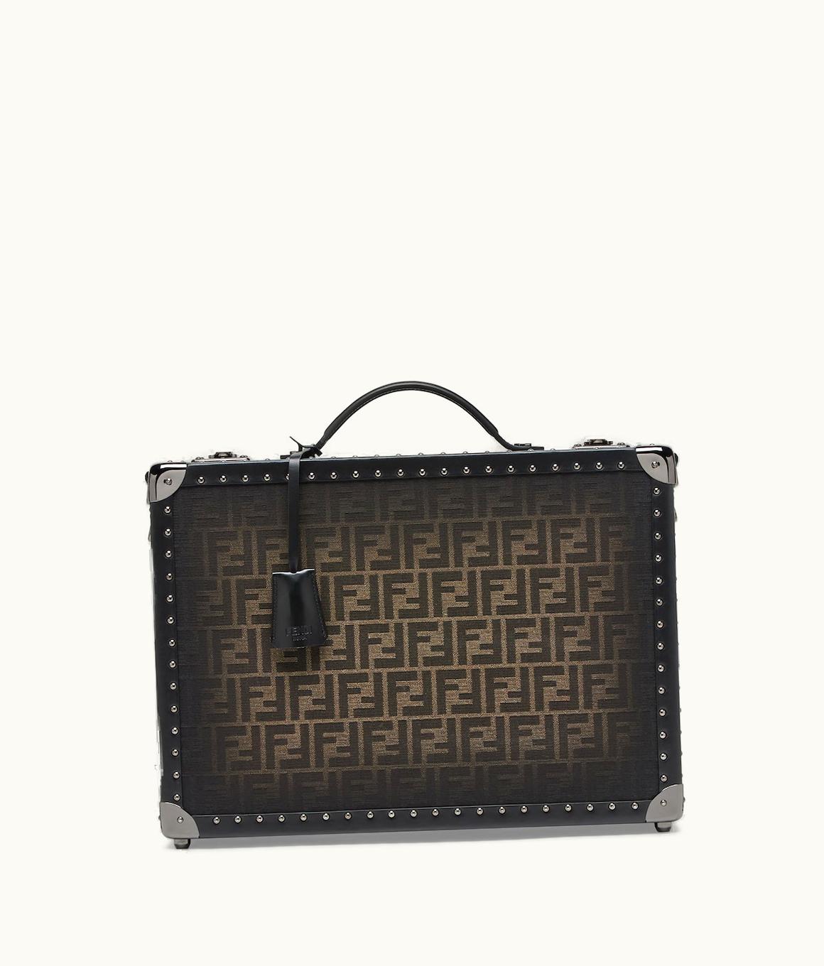 Fendi Fendi Medium Trunk FF Eclissi - Brown FF Fabric Suitcase