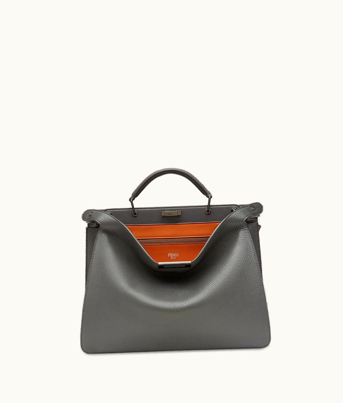 Fendi Fendi Peekaboo Iseeu Medium - Gray Leather Bag