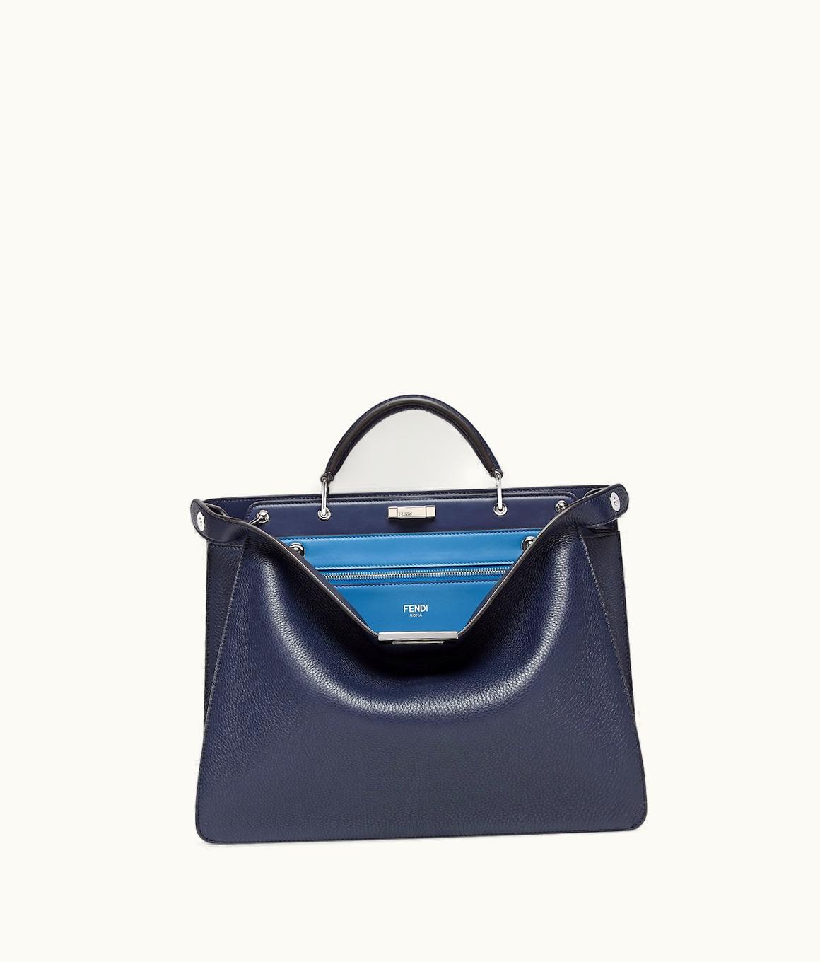 Fendi Fendi Peekaboo Iseeu Medium - Dark Blue Leather Bag