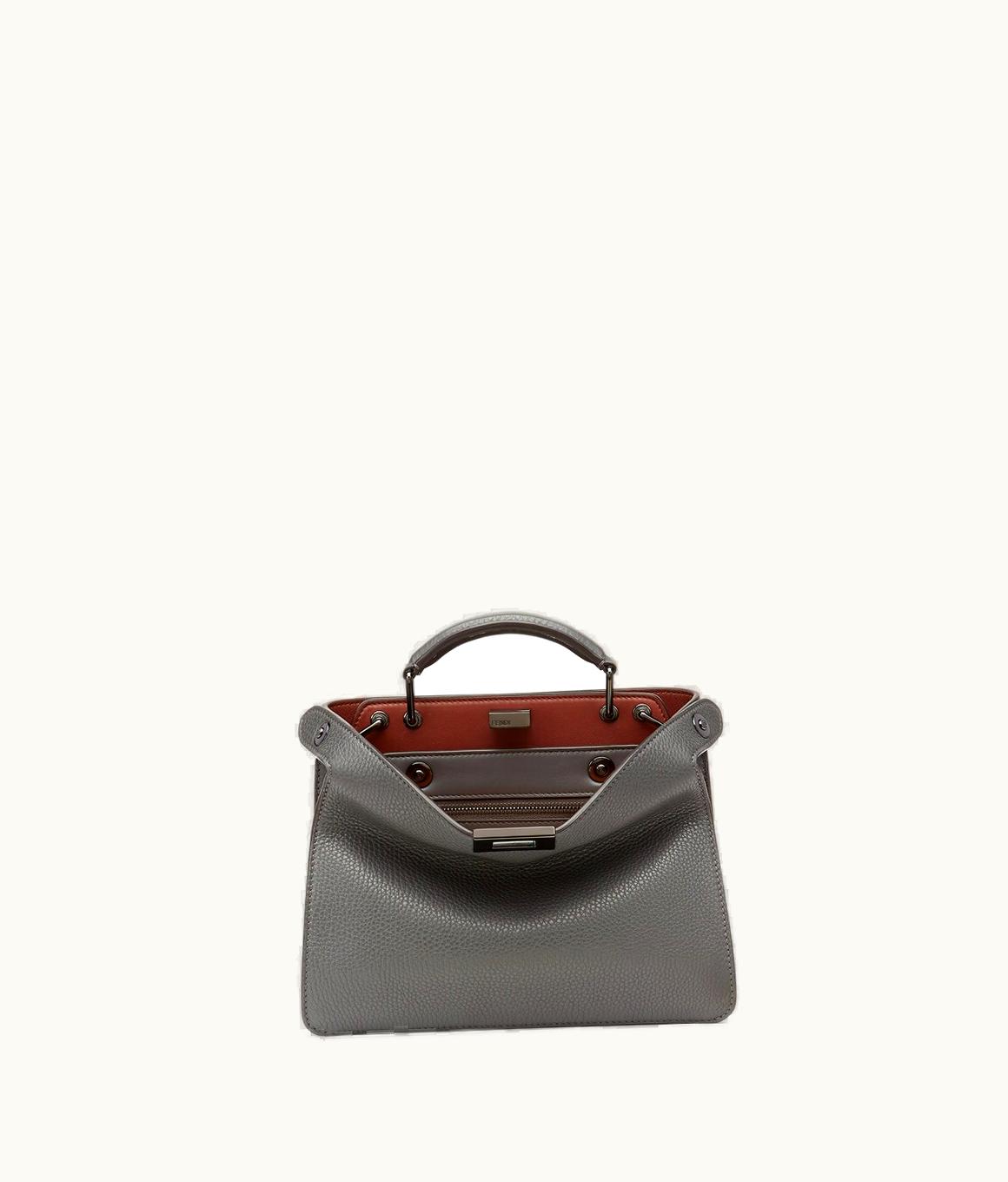 Fendi Fendi Peekaboo Iseeu Mini - Gray Leather Bag