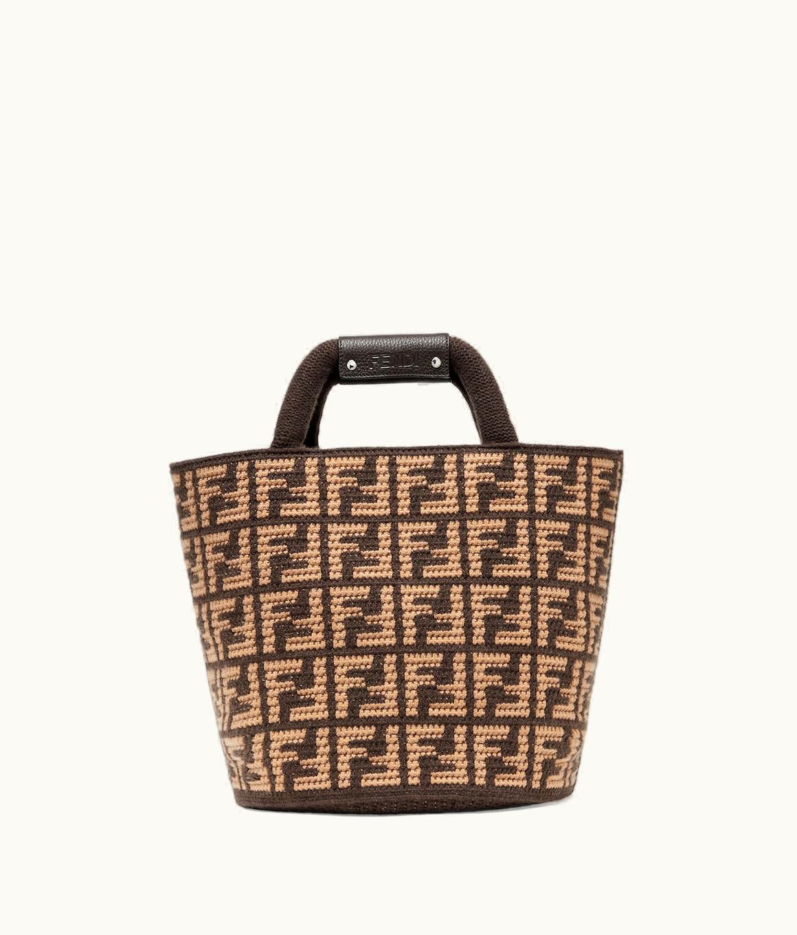 Fendi Fendi FF Shopping Bag - Brown FF Cashmere Bag