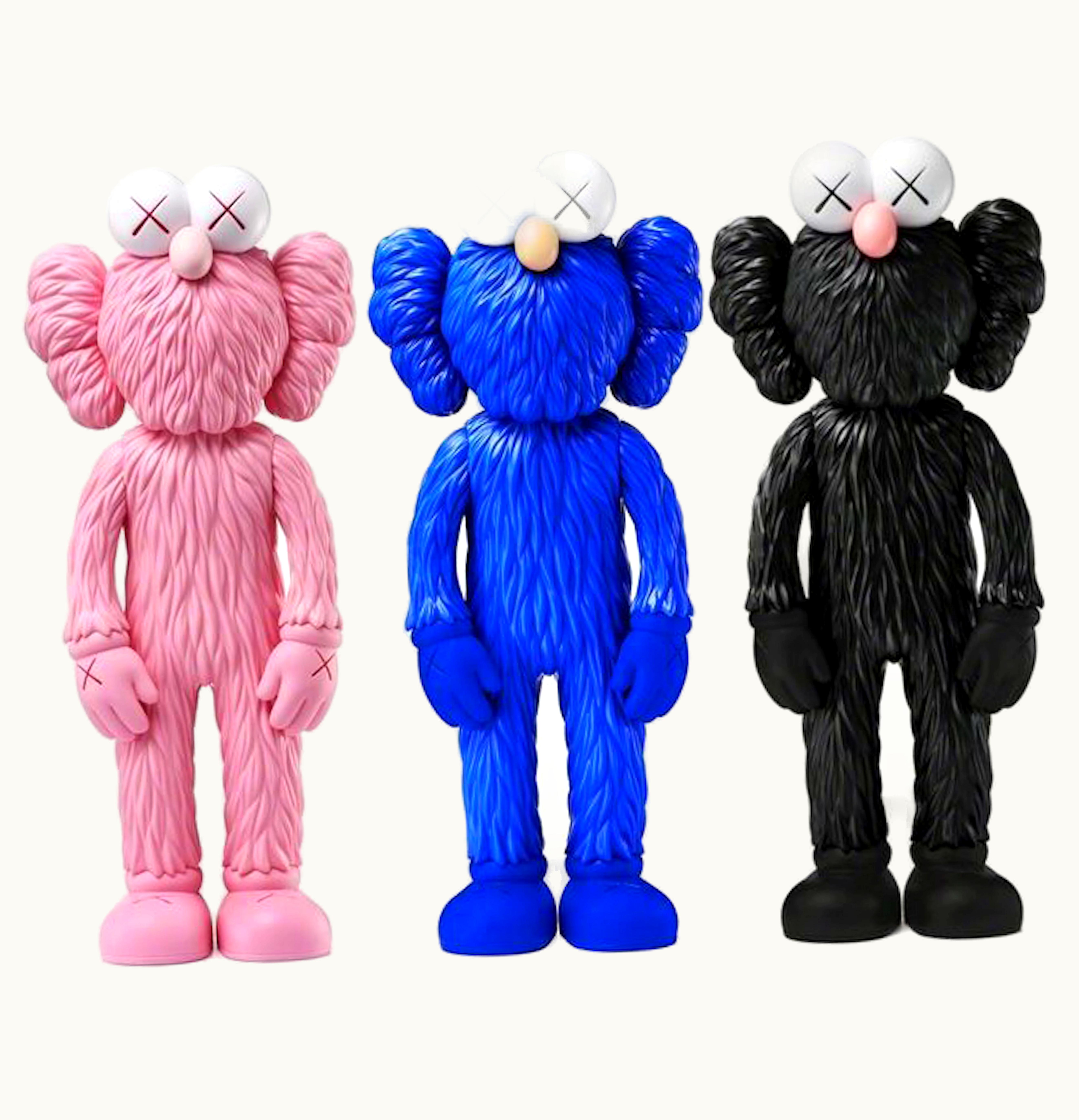KAWS KAWS BFF Open Edition Vinyl Figure Pink Blue Black Set