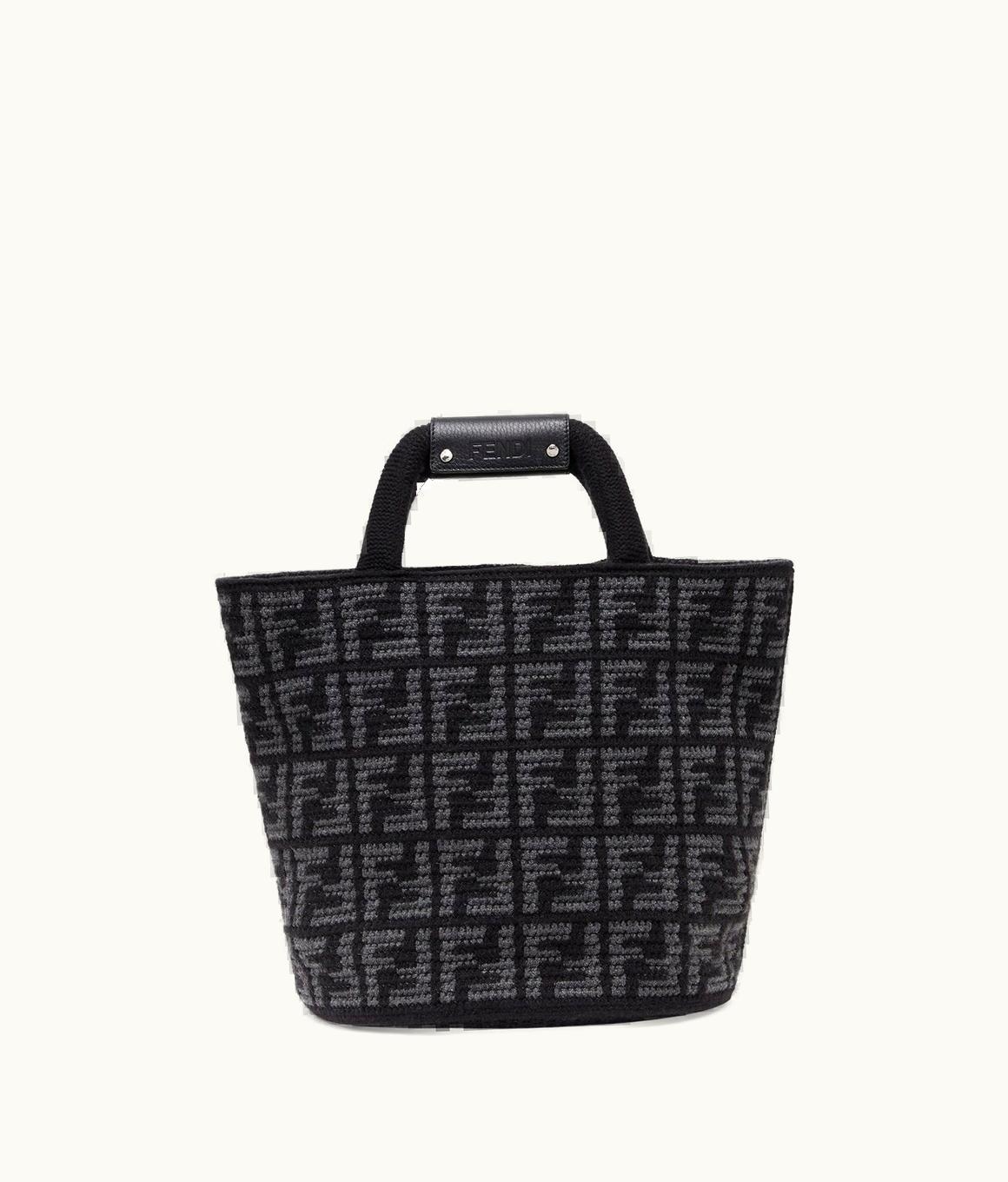 Fendi Fendi FF Shopping Bag - Black FF Cashmere Bag