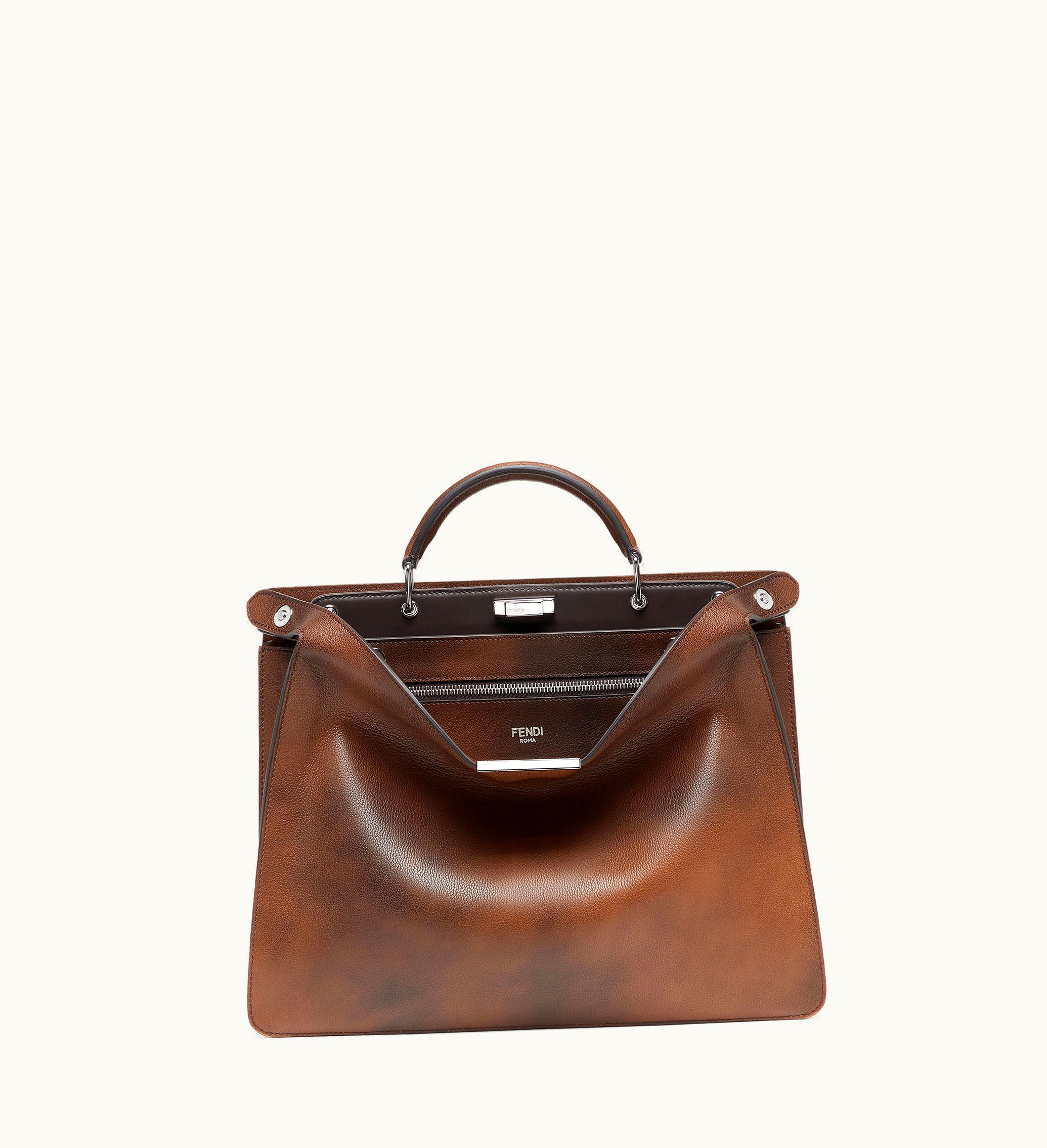 Fendi Fendi Peekaboo Iseeu Medium - Brown Buffed Leather Bag