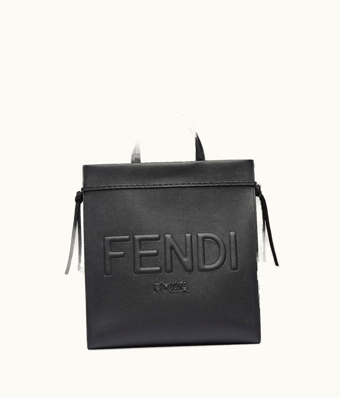 Fendi Fendi Roma Medium Go To Shopper - Black Leather Bag