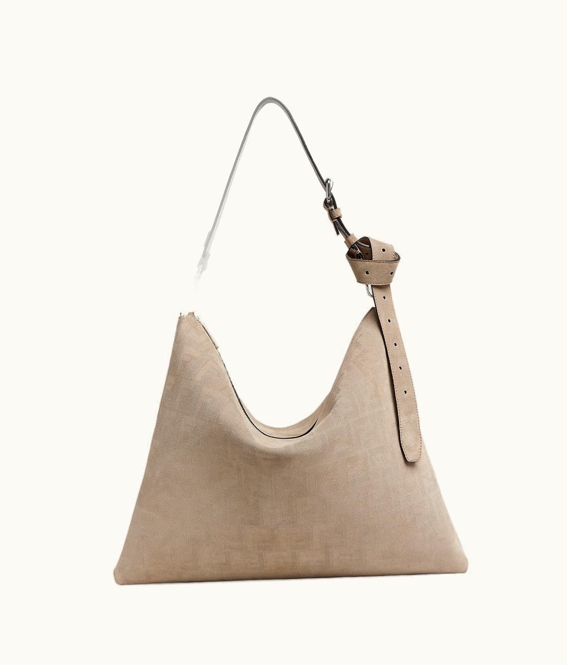 Fendi Fendi After FF - Beige Suede Bag