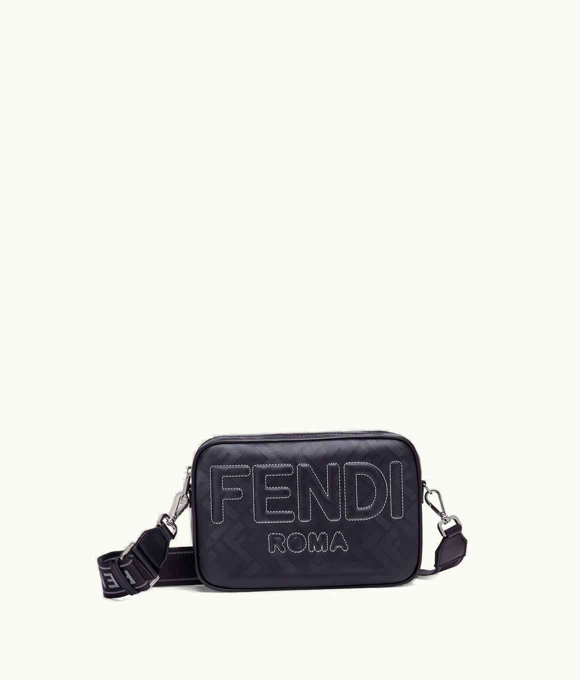 Fendi Fendi Shadow Camera Case - Black Leather FF Print Bag