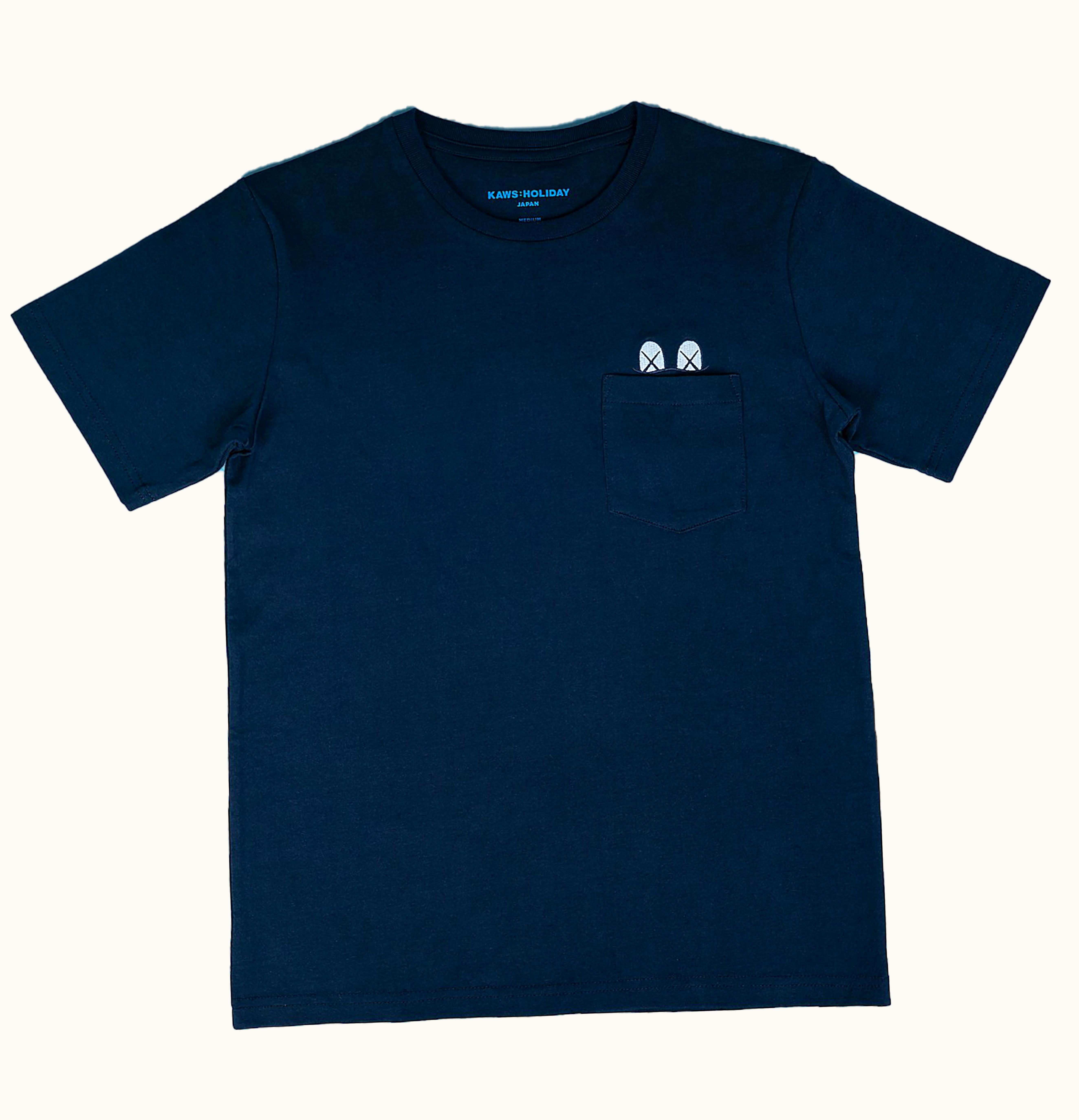 KAWS KAWS HOLIDAY JAPAN Pocket T Shirt Navy