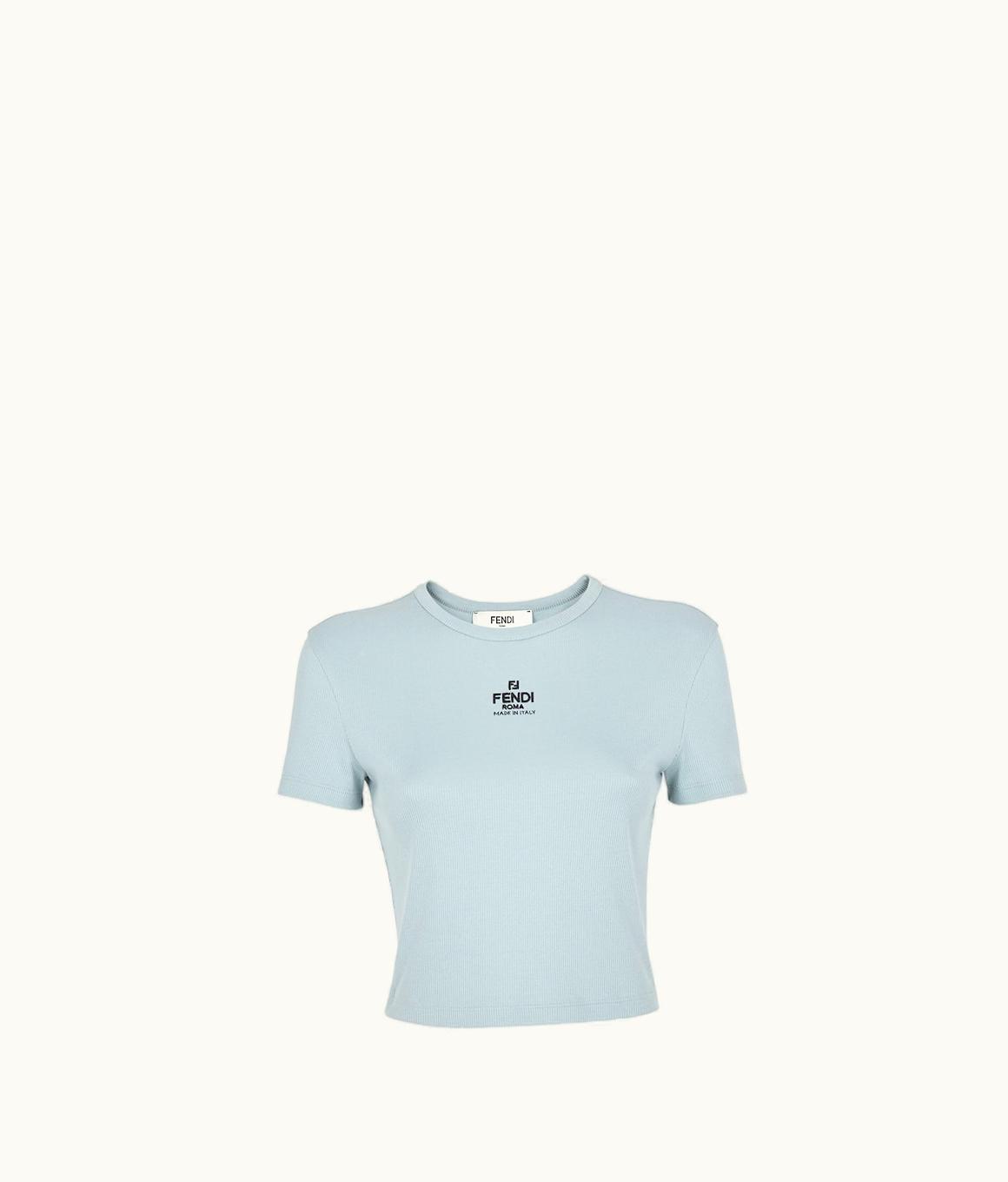 Fendi Fendi Top - Light Blue Cotton Sweater