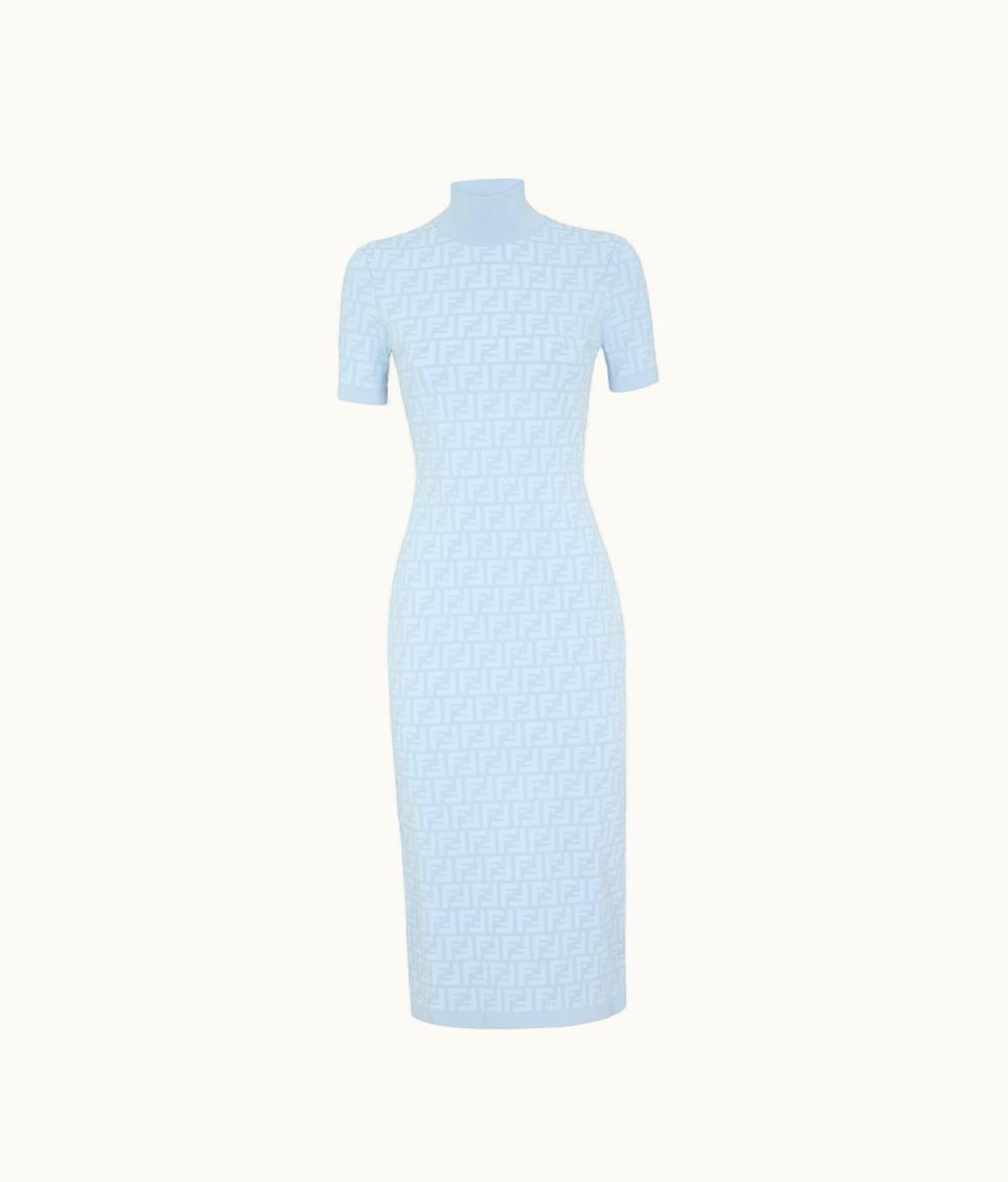 Fendi Fendi Dress - Light Blue FF Viscose Dress