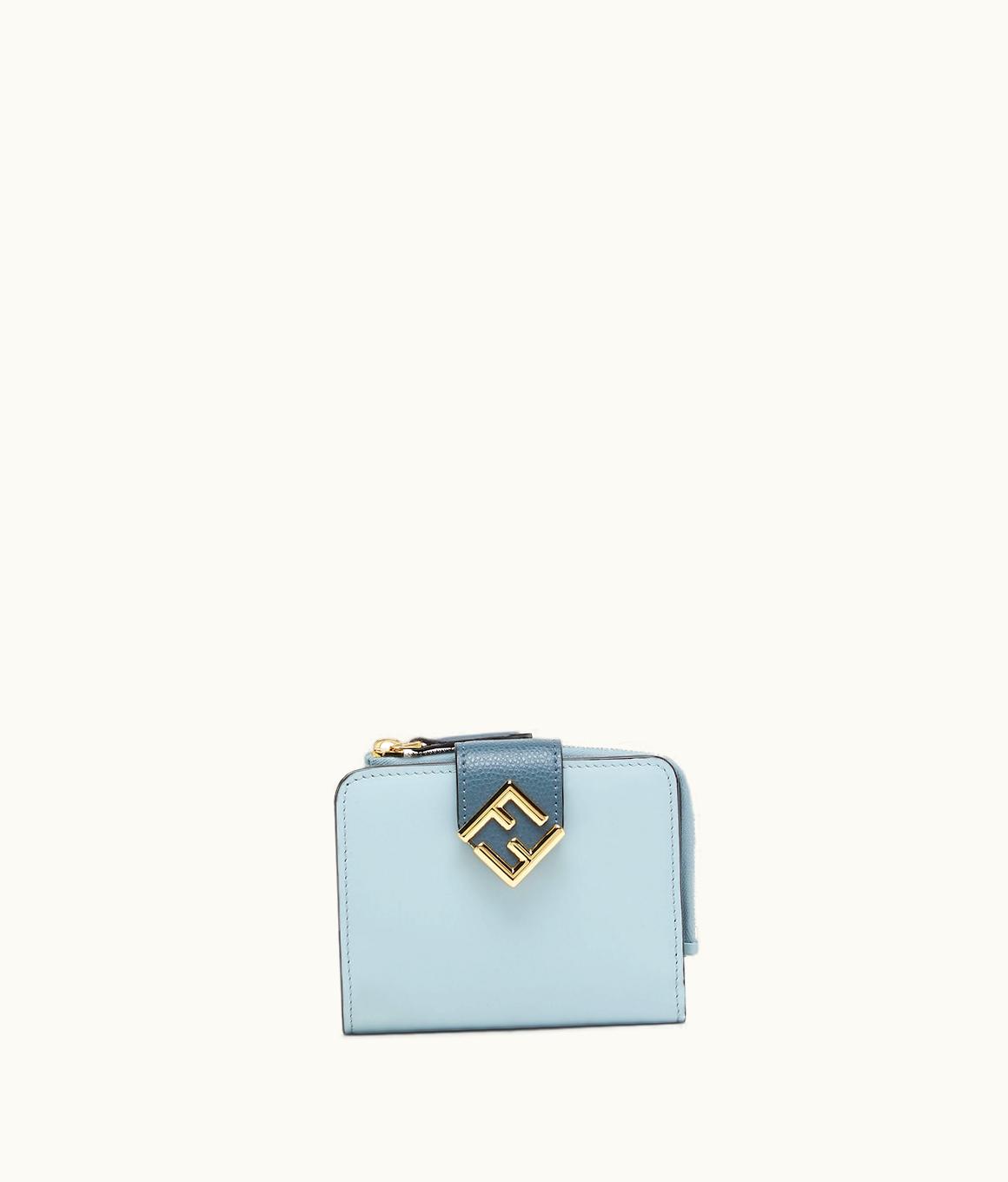 Fendi Fendi FF Diamonds Wallet - Light Blue Leather Wallet