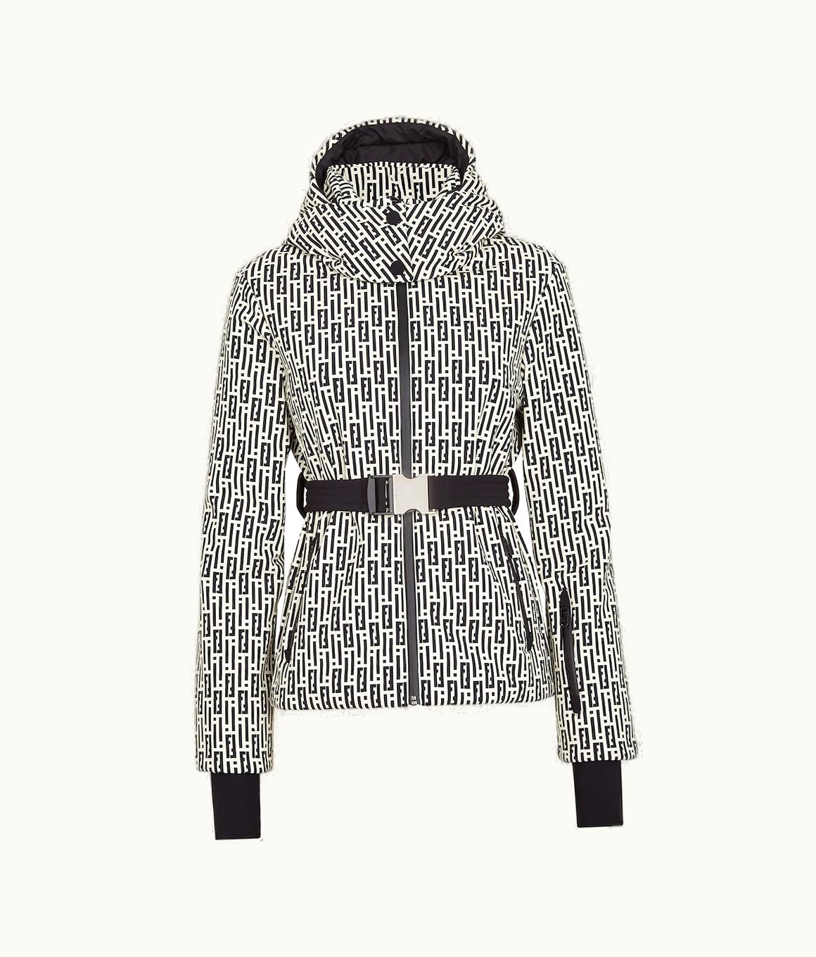 Fendi Fendi Ski Jacket - Black And White Printed Nylon Down Jacket