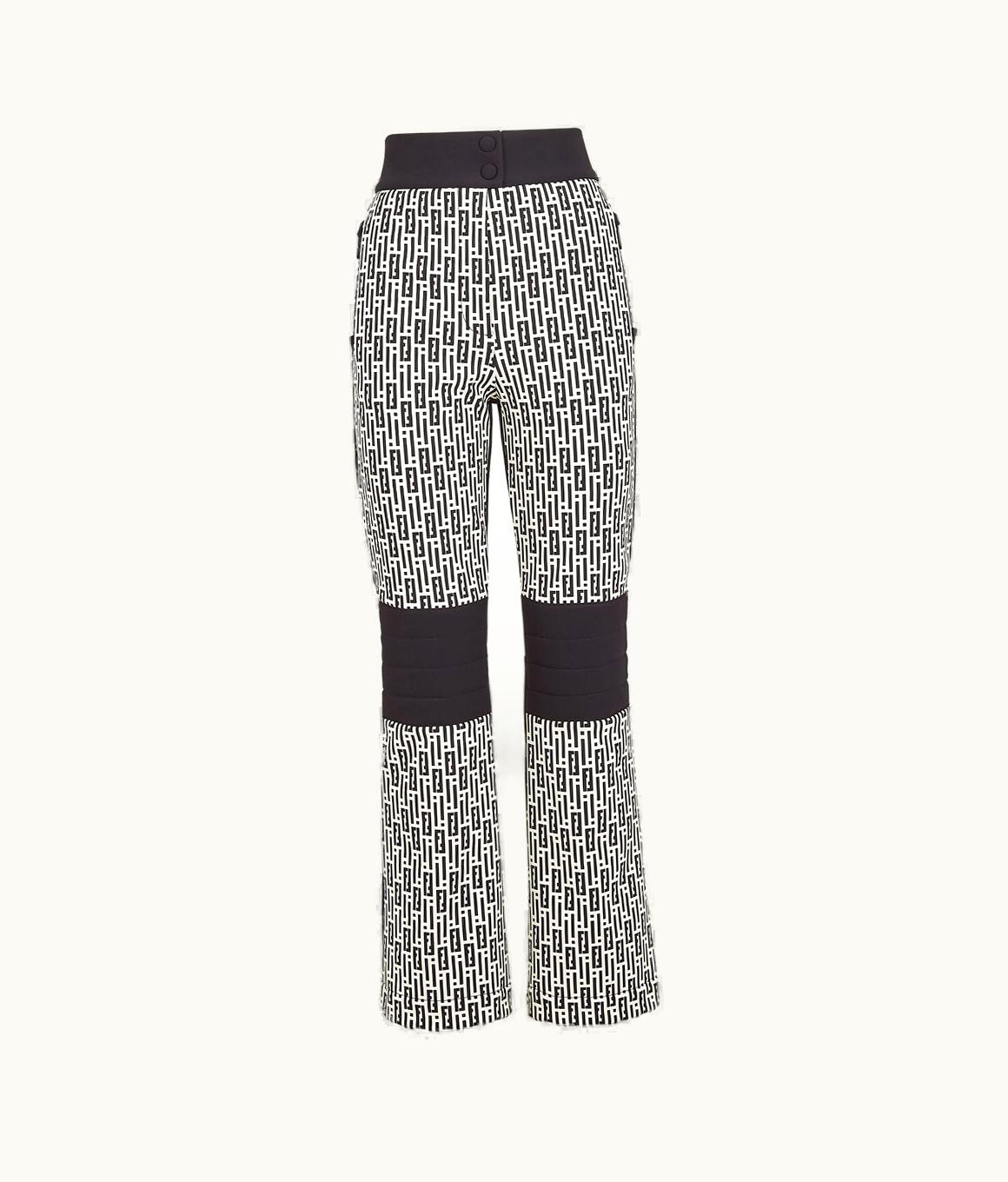 Fendi Fendi Ski Pants - Black And White Printed Nylon Pants