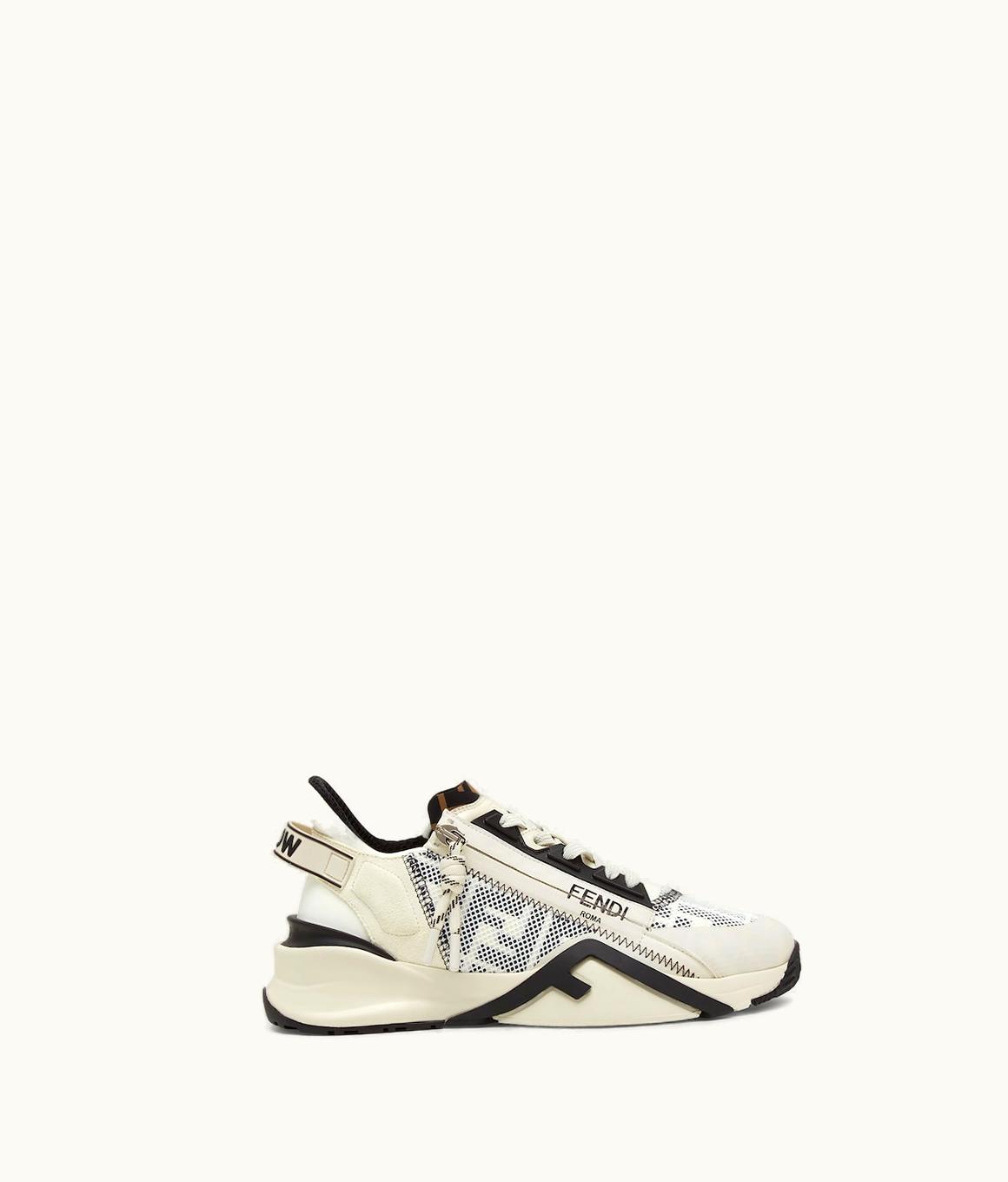Fendi Fendi Flow - Black and White FF Lycra® Low Top Sneakers