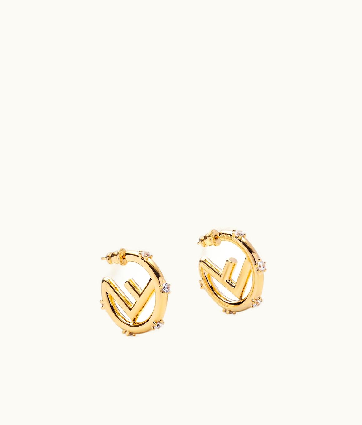 Fendi Fendi F Is Fendi Gold Earrings