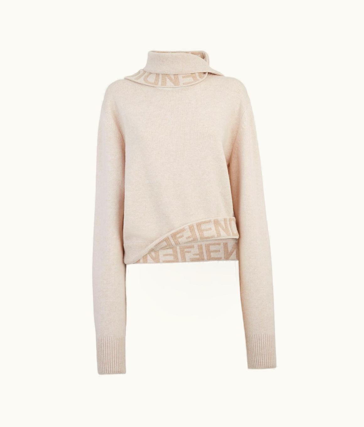 Fendi Fendi Sweater - Beige Cashmere And Wool Jumper
