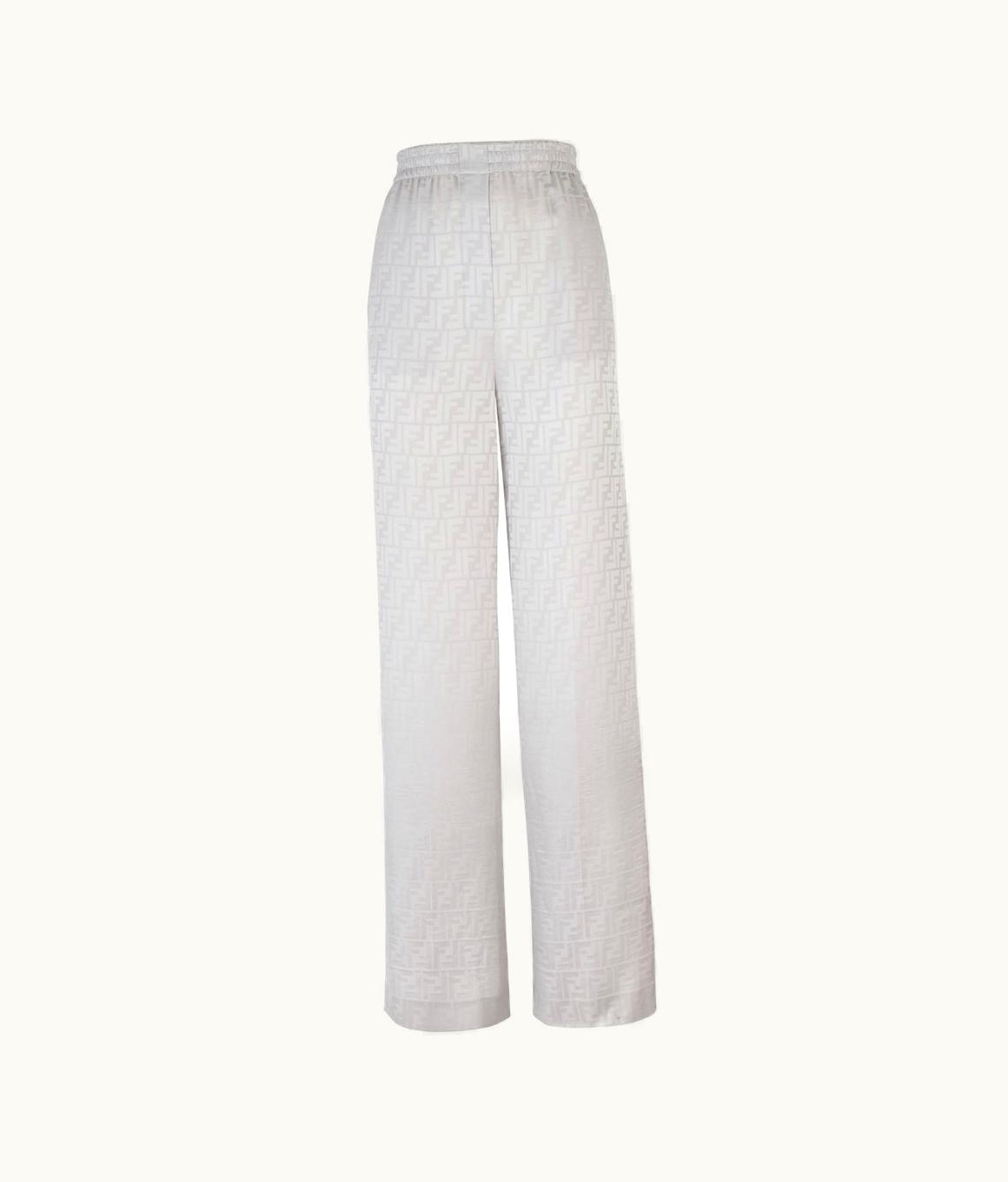 Fendi Fendi Pants - Light Gray Satin Crêpe Pants