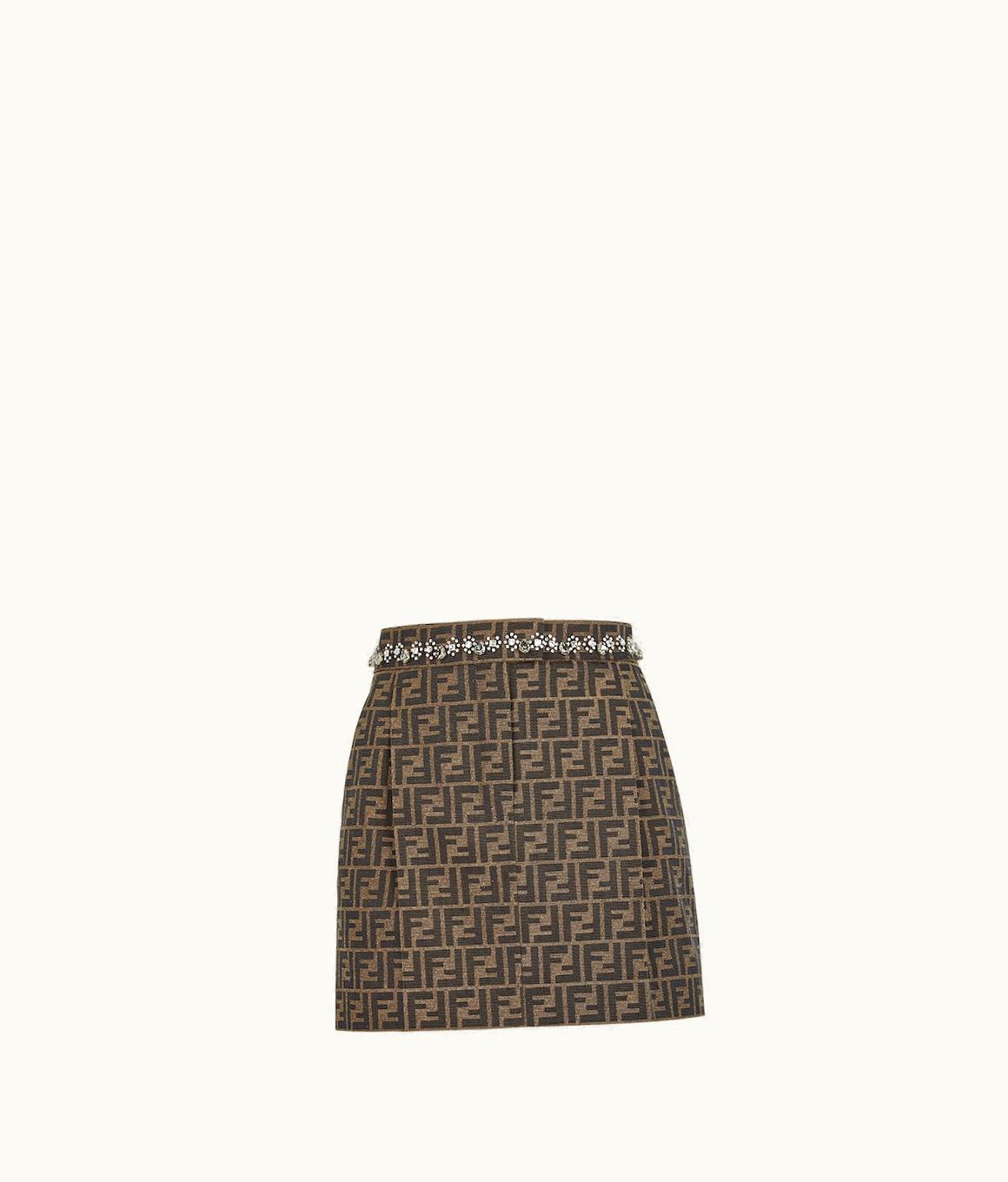 Fendi Fendi Skirt - Brown FF Canvas Mini Skirt
