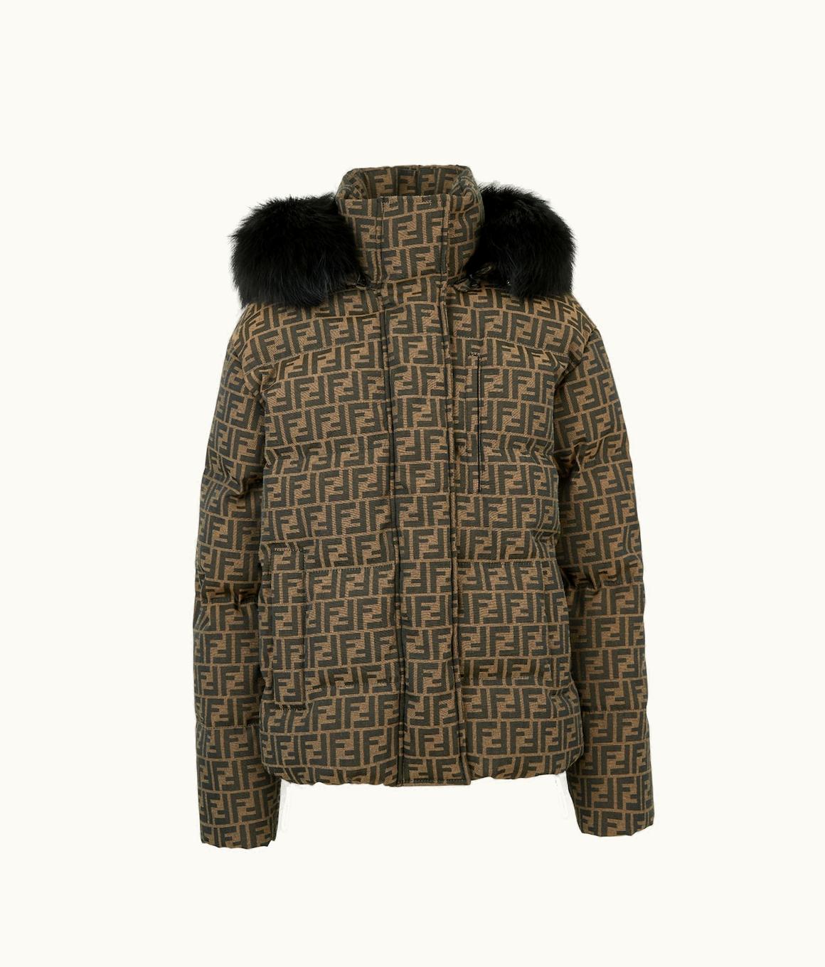 Fendi Fendi Ski Jacket - Brown FF Canvas Down Jacket