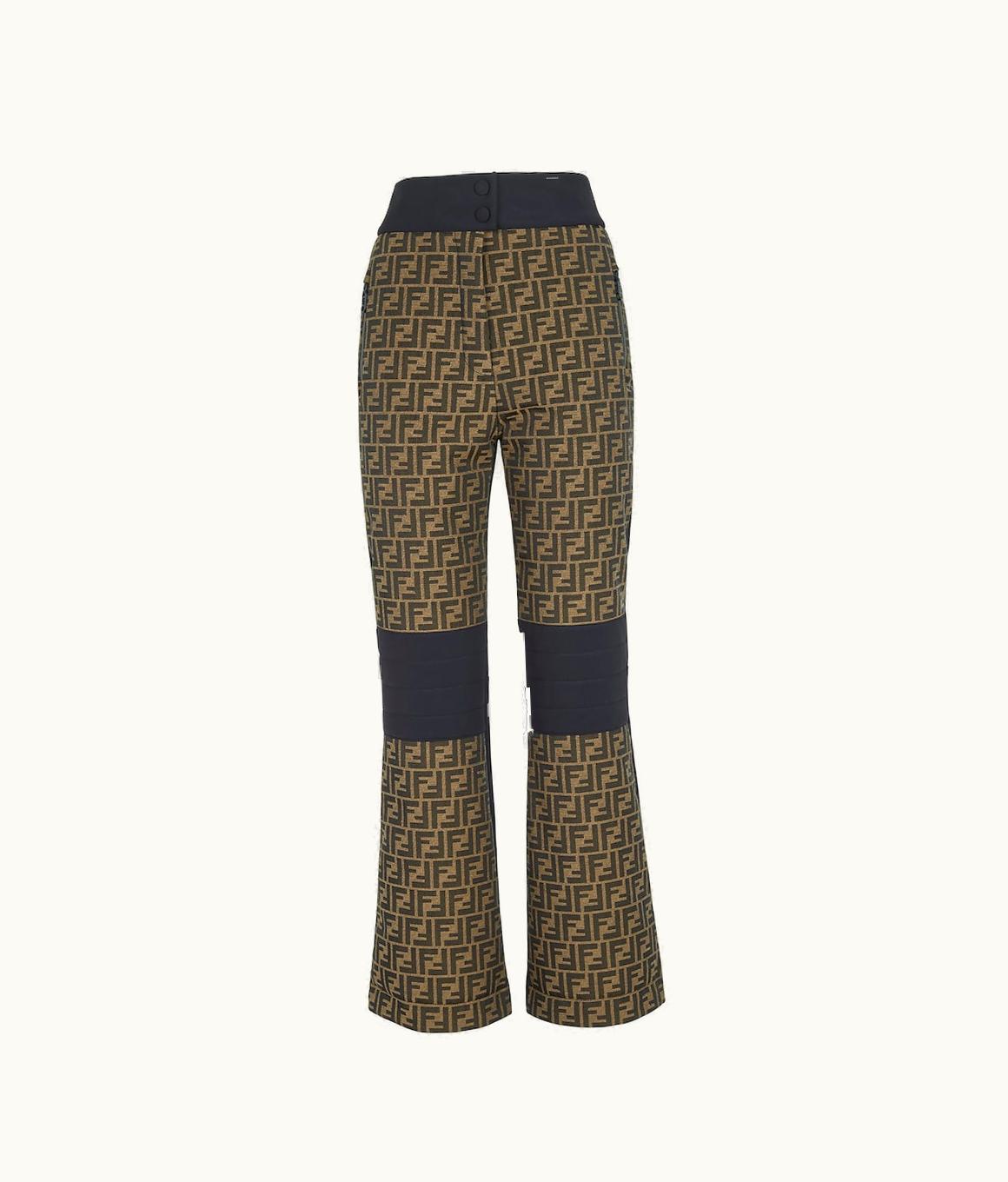 Fendi Fendi Ski Pants - Brown FF Canvas Pants