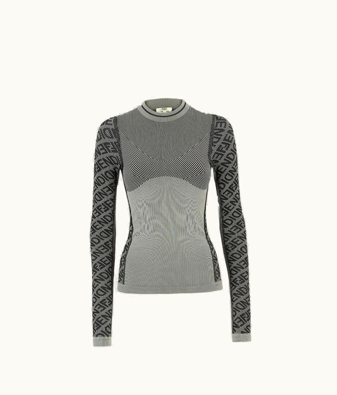 Fendi Fendi Ski Sweater - Gray Tech Fabric Sweater