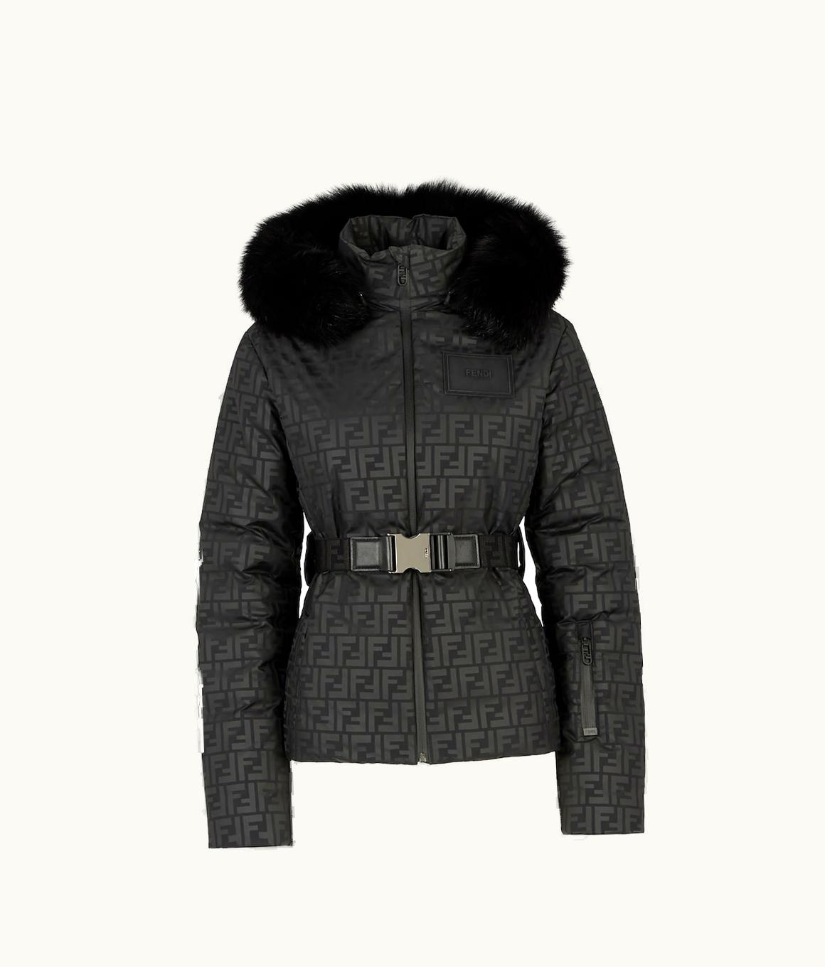 Fendi Fendi Ski Jacket - Black FF Nylon Down Jacket