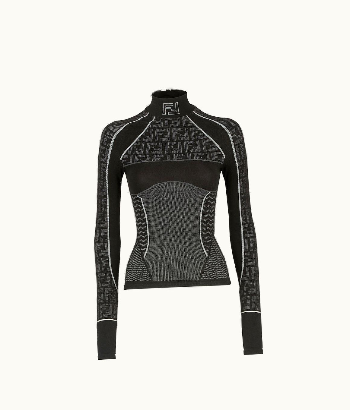 Fendi Fendi Ski Sweater - Black Tech Fabric Sweater
