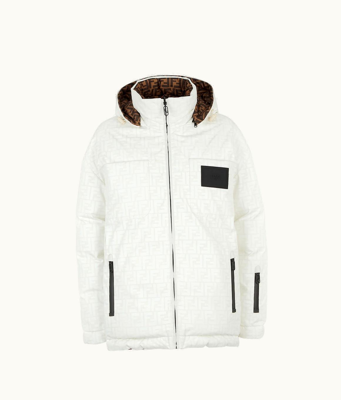 Fendi Fendi Ski Jacket - White FF Nylon Down Jacket