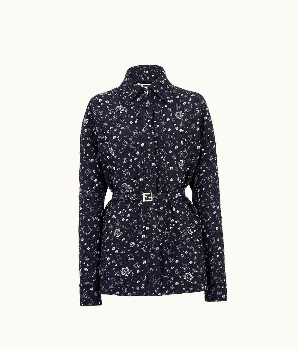 Fendi Fendi Jacket - Go-To Jacket In Blue Crêpe De Chine