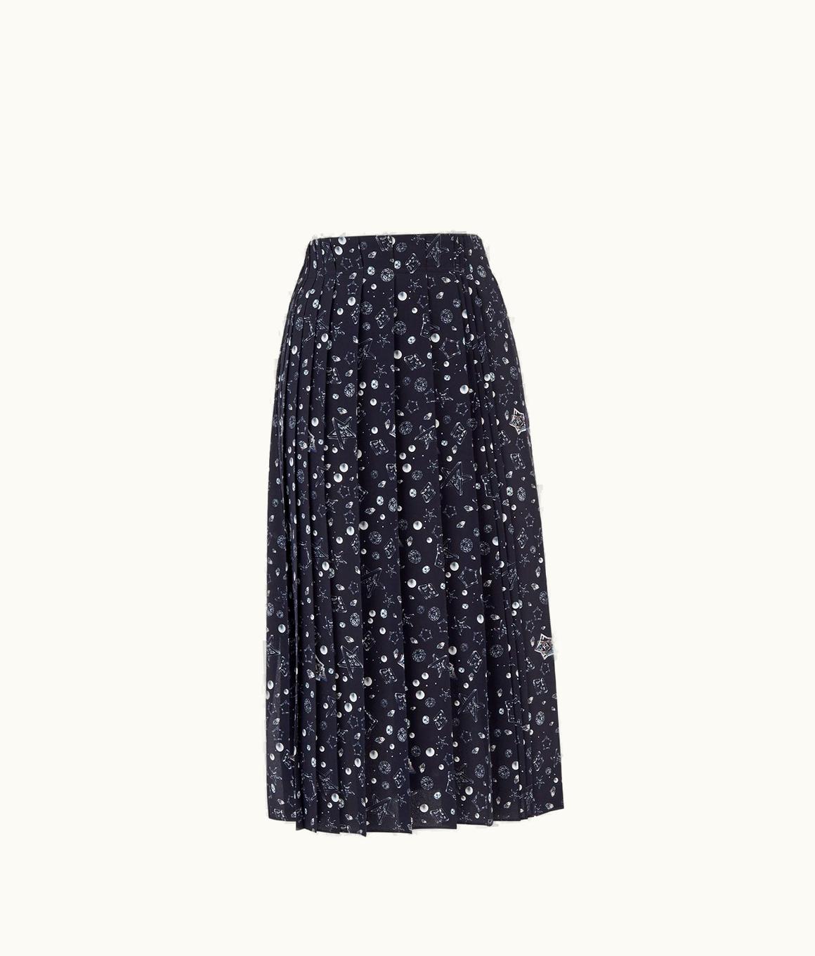 Fendi Fendi Skirt - Blue Crêpe De Chine Skirt