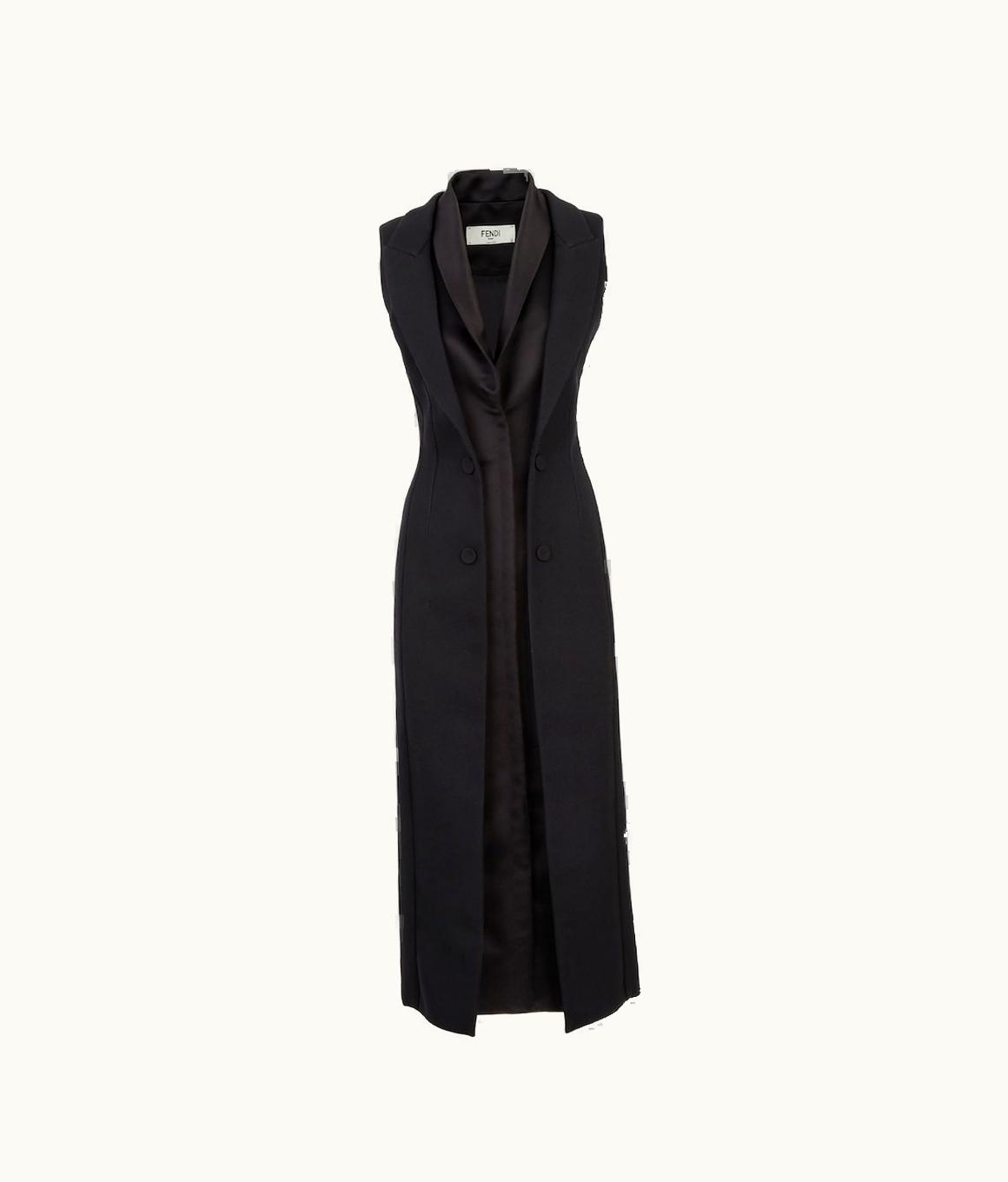Fendi Fendi Dress - Black Grain De Poudre Wool Dress