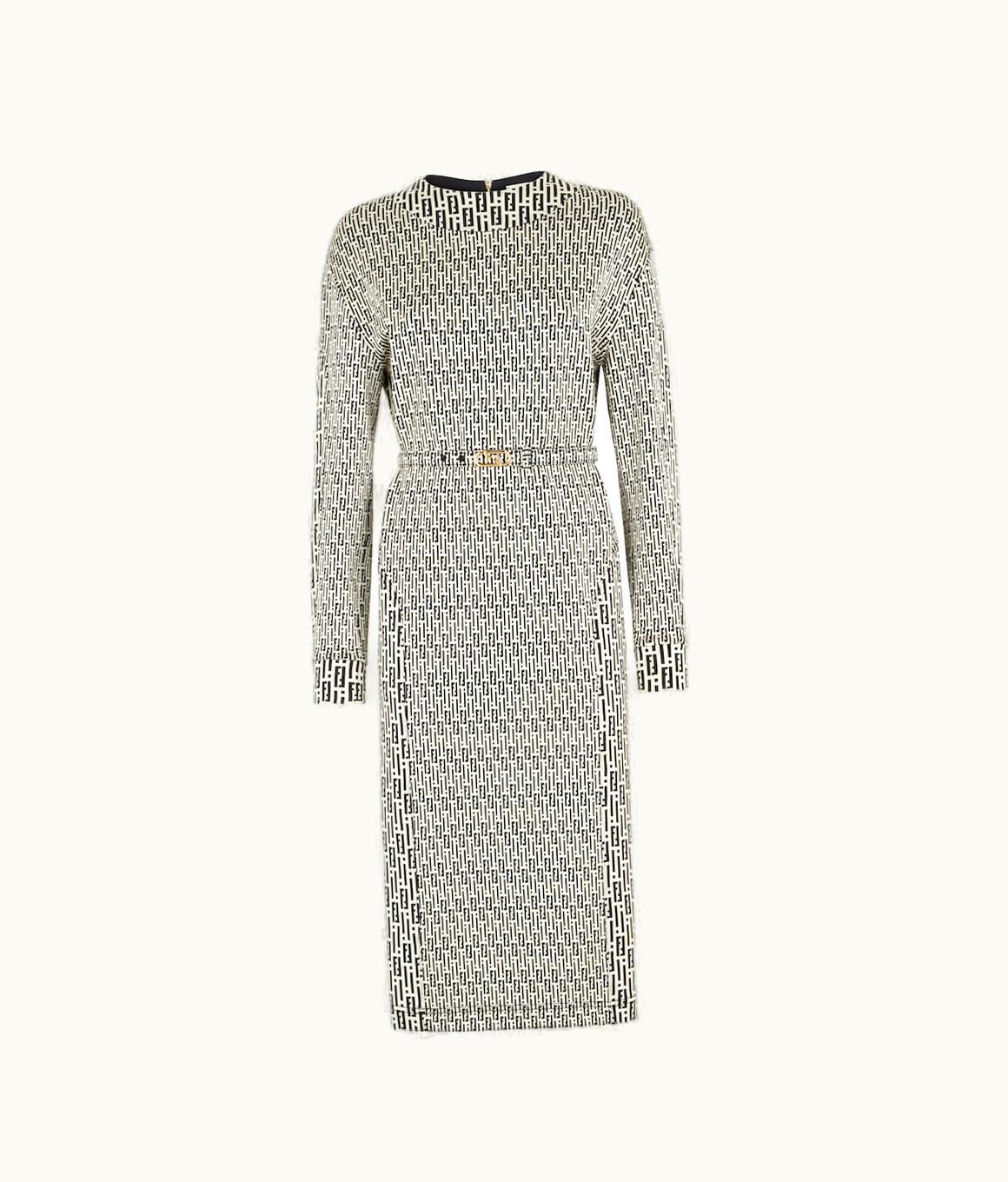 Fendi Fendi Dress - Black And White Printed Jersey Dress