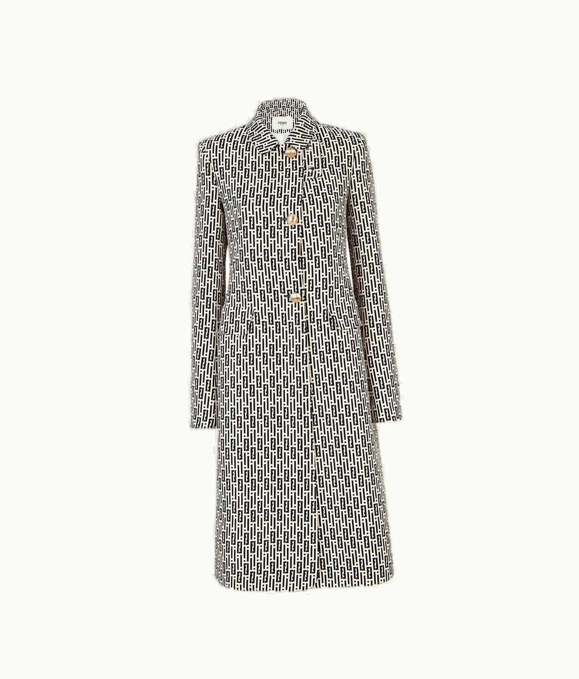 Fendi Fendi Coat - Printed Wool And Silk Coat
