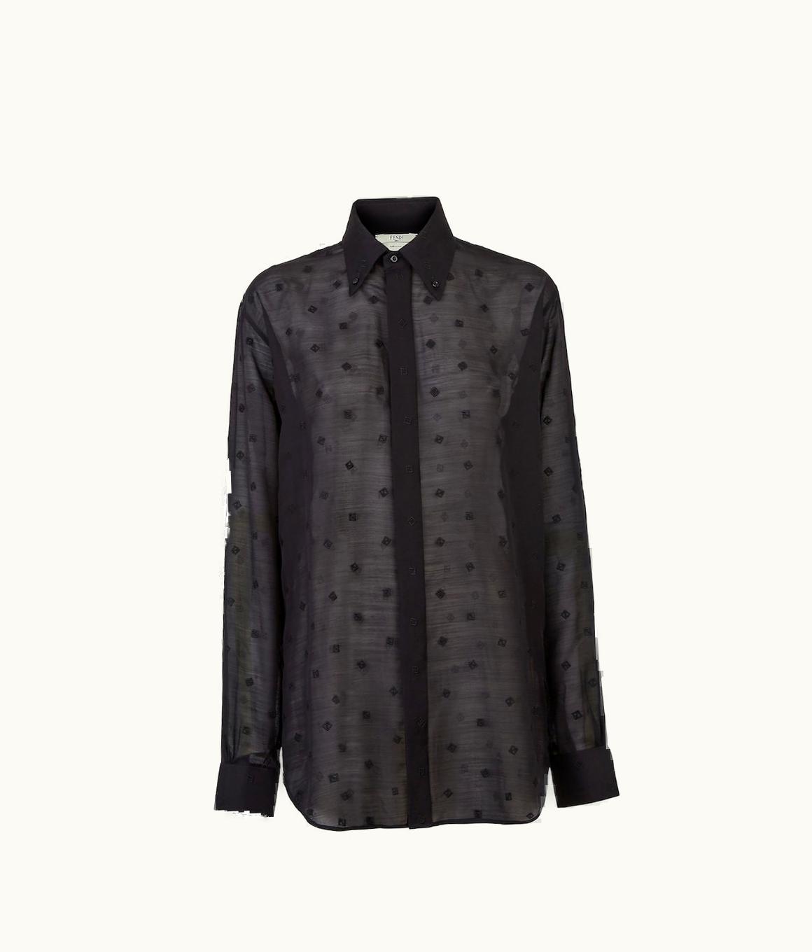 Fendi Fendi Shirt - Black Wool And Silk Shirt