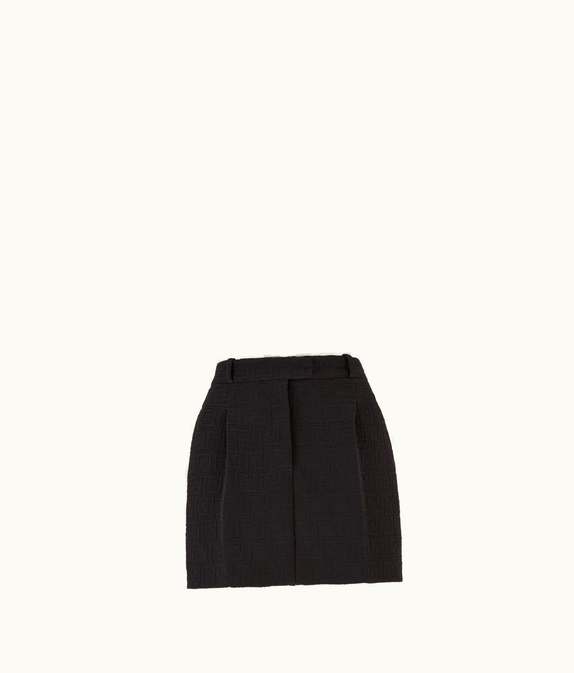 Fendi Fendi Skirt - Black FF Jacquard Fabric Mini Skirt