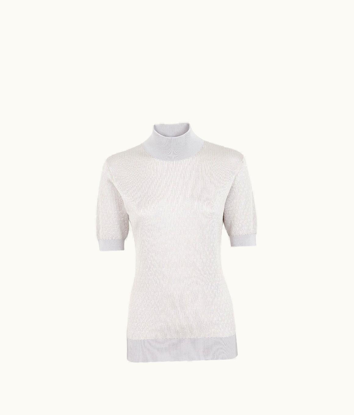 Fendi Fendi Pilati FF Stripes Sweater - Beige Wool And Viscose Jumper