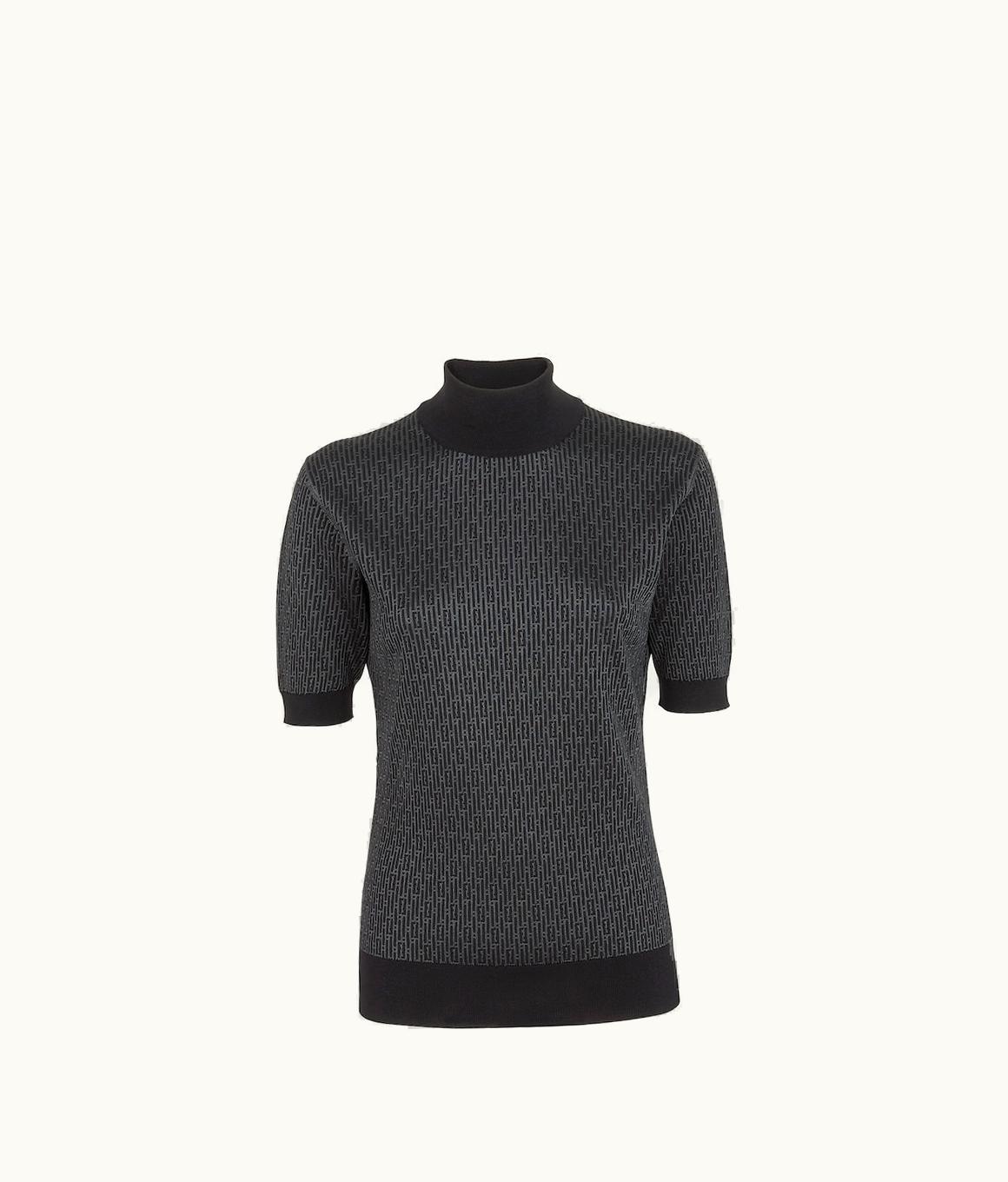 Fendi Fendi Sweater - Black Wool And Viscose Jumper