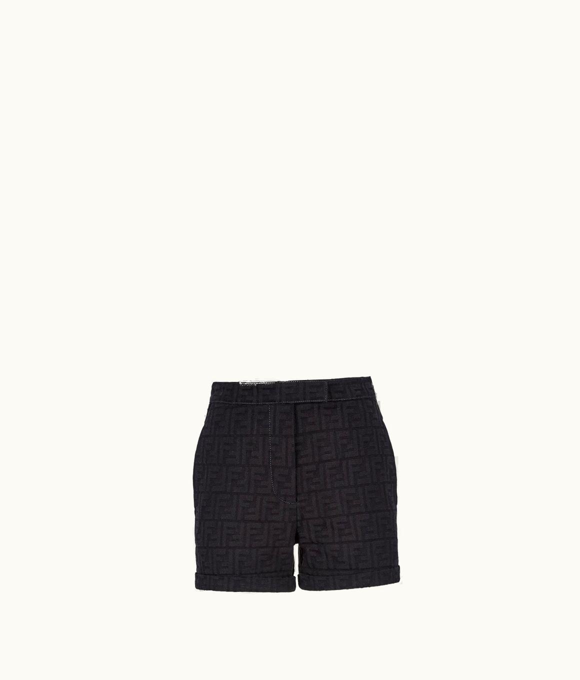 Fendi Fendi Shorts - Blue Jacquard Denim Shorts