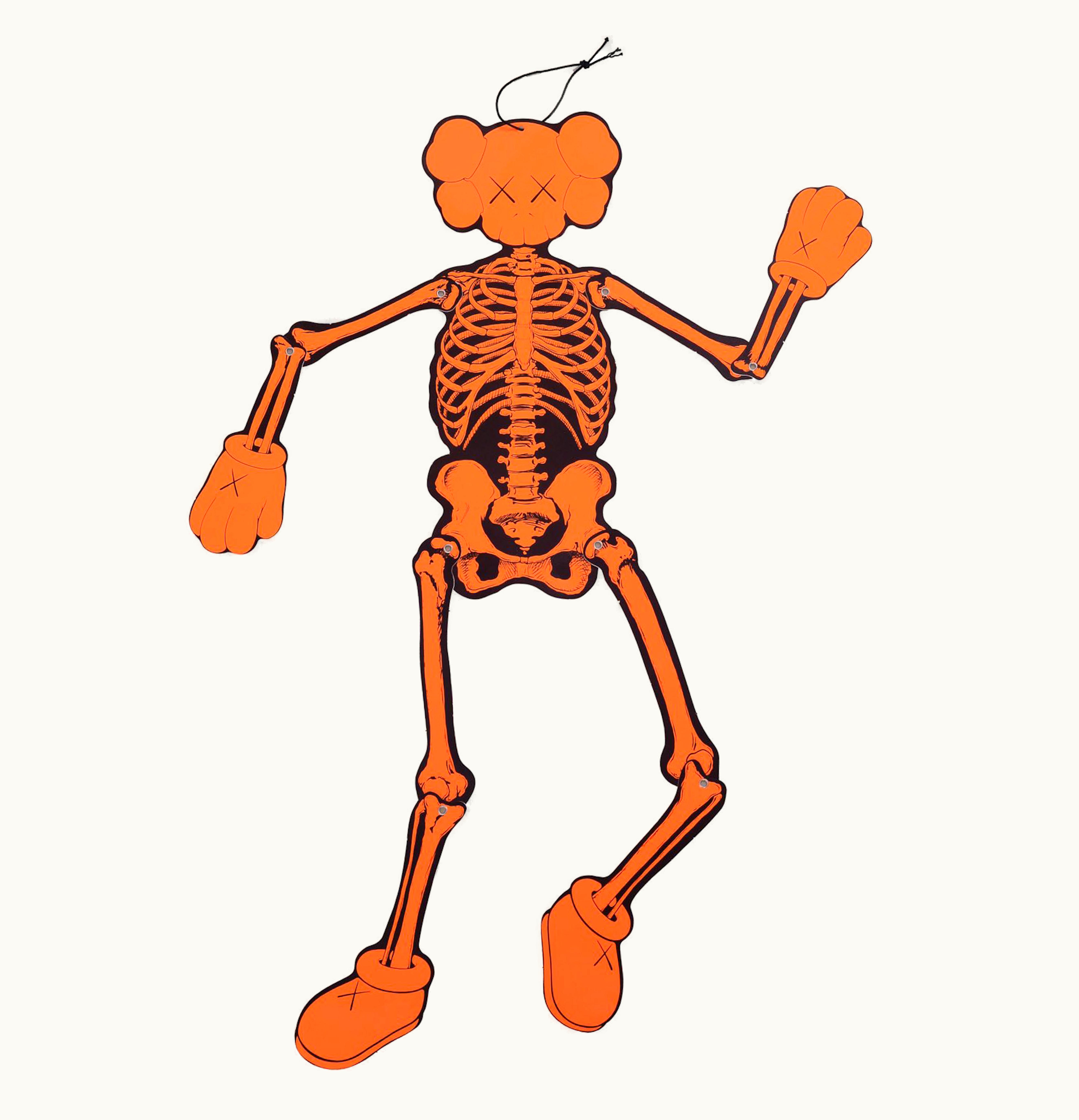 KAWS KAWS Skeleton Board Cutout Ornament Orange